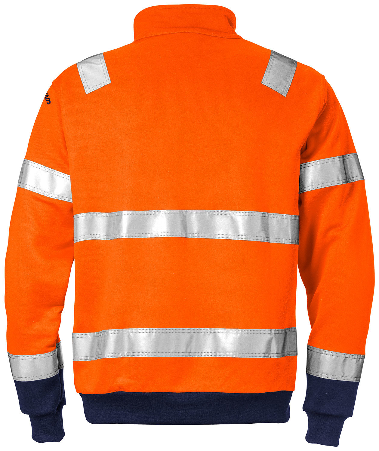 Fristads sweatshirt 728, Hi-vis Oransje/Marinebl&aring;