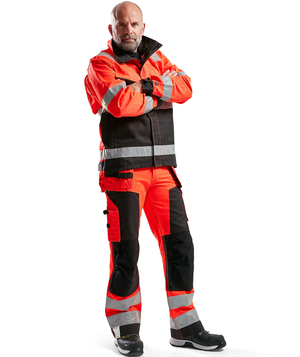 Bl&aring;kl&auml;der arbejdsjakke, Hi-vis&nbsp;R&oslash;d/Sort, large image number 1