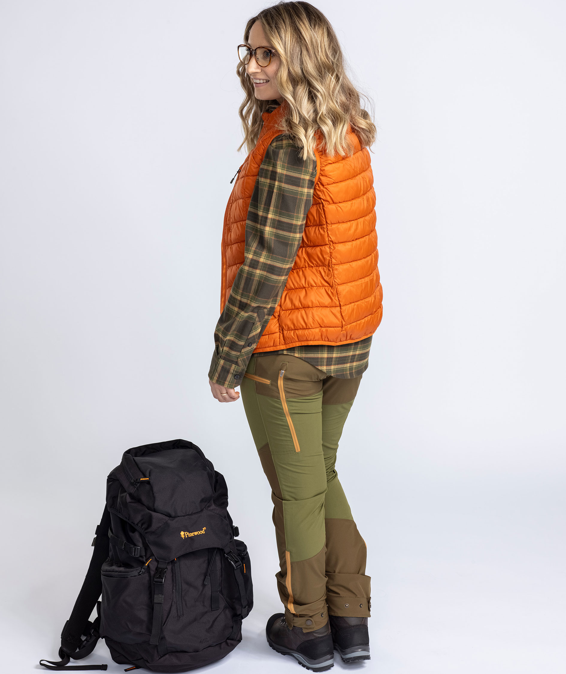 Pinewood Abisko Insulation vatteret damevest, Burned Orange, large image number 6