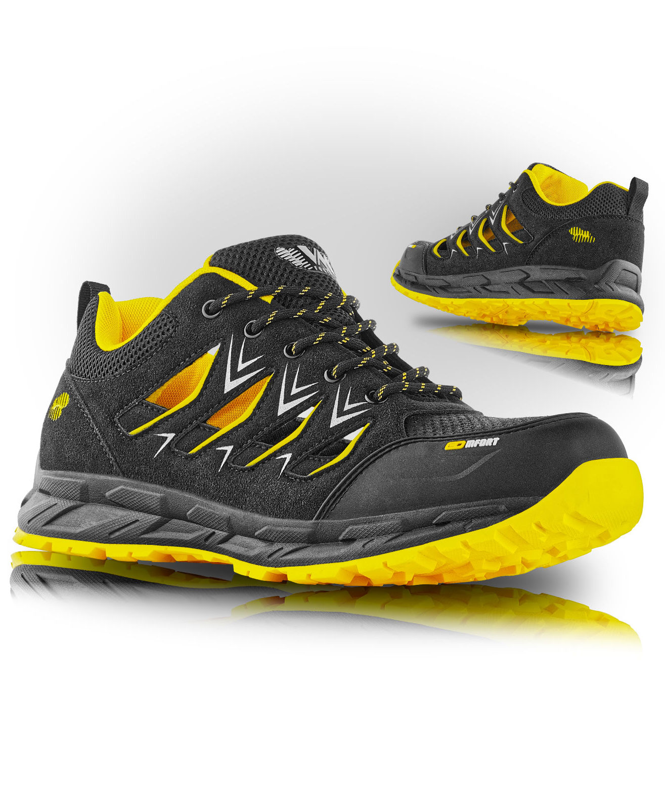 VM Footwear Tenerife Sicherheitssandalen S1P, Schwarz/Gelb