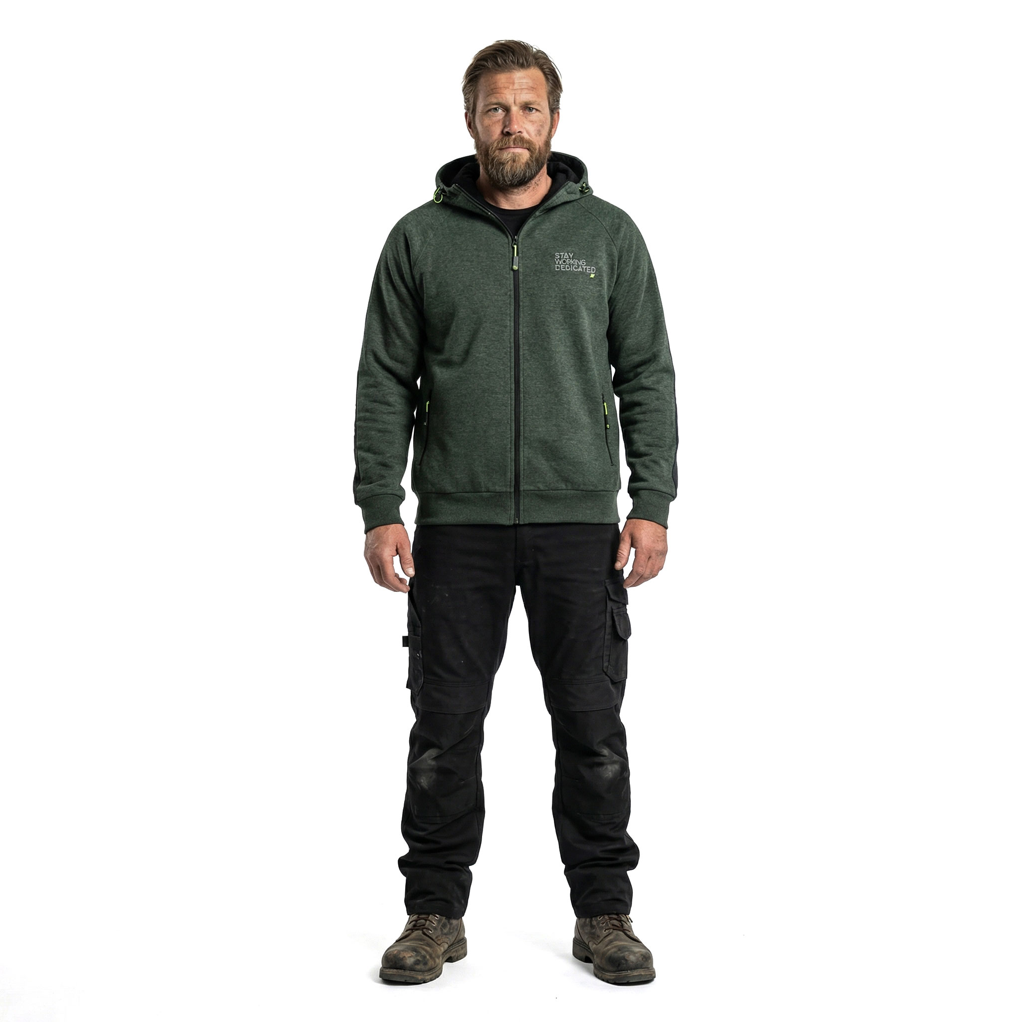 Terrax fodrad cardigan, M&ouml;rkgr&ouml;n, large image number 2