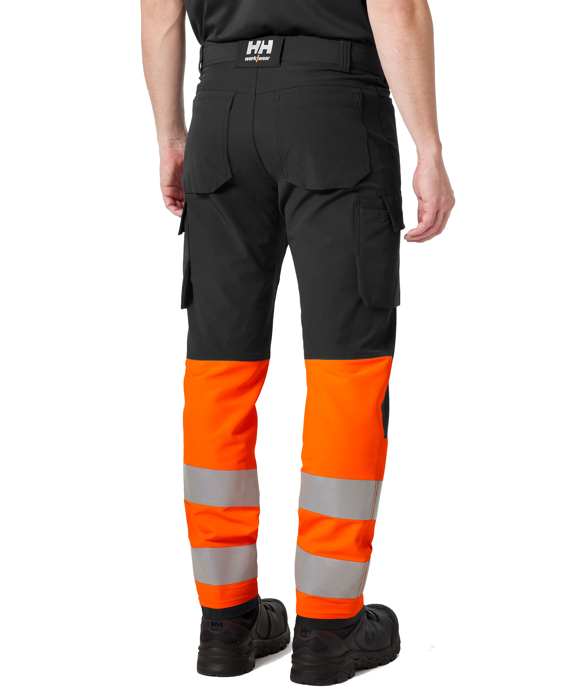 Helly Hansen Alna 4X cargo servicebyxa full stretch, Varsel Orange/Ebony, large image number 3