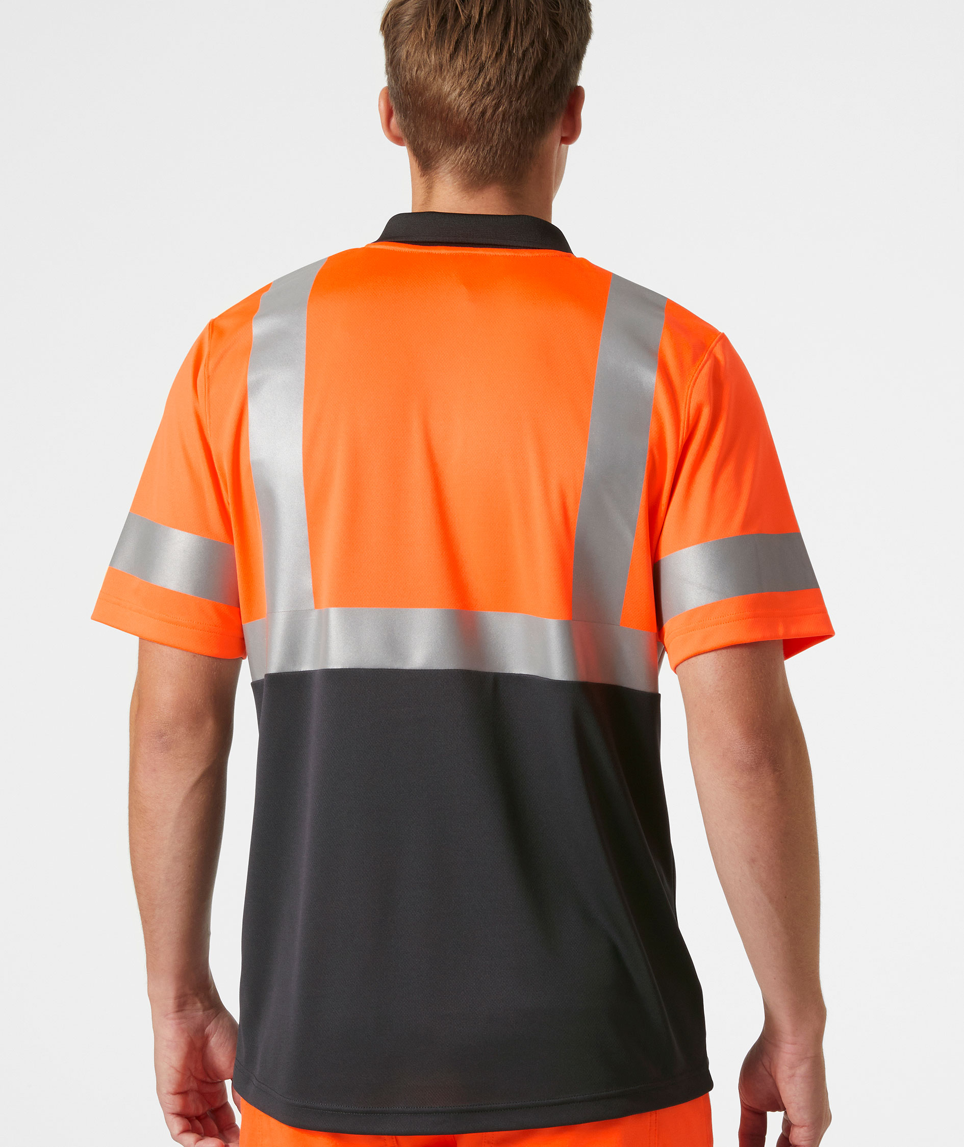 Helly Hansen Addvis polo T-shirt, Varsel Orange/Ebony, large image number 3