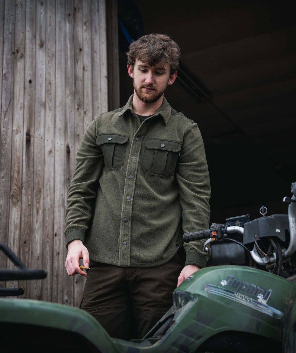 Seeland Gust Fleecehemd, Grape leaf