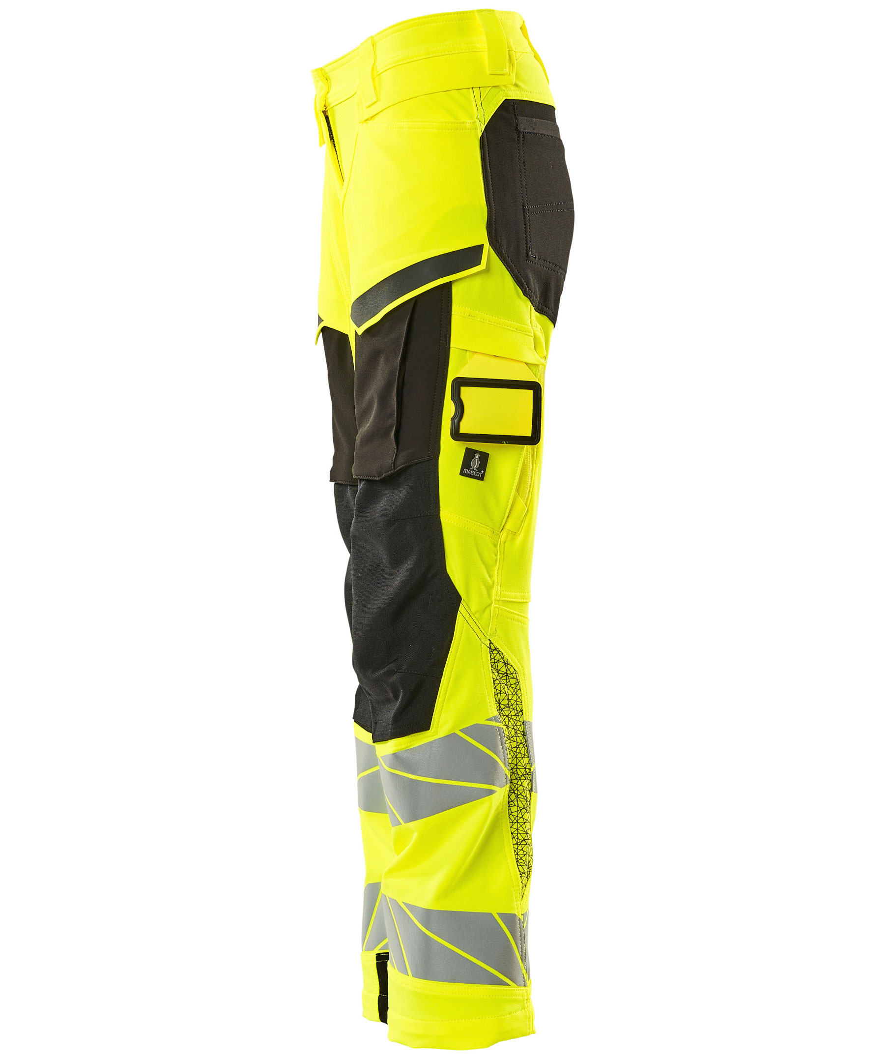 Mascot Accelerate Safe arbetsbyxa dam full stretch, Varsel Gul/Svart, large image number 3