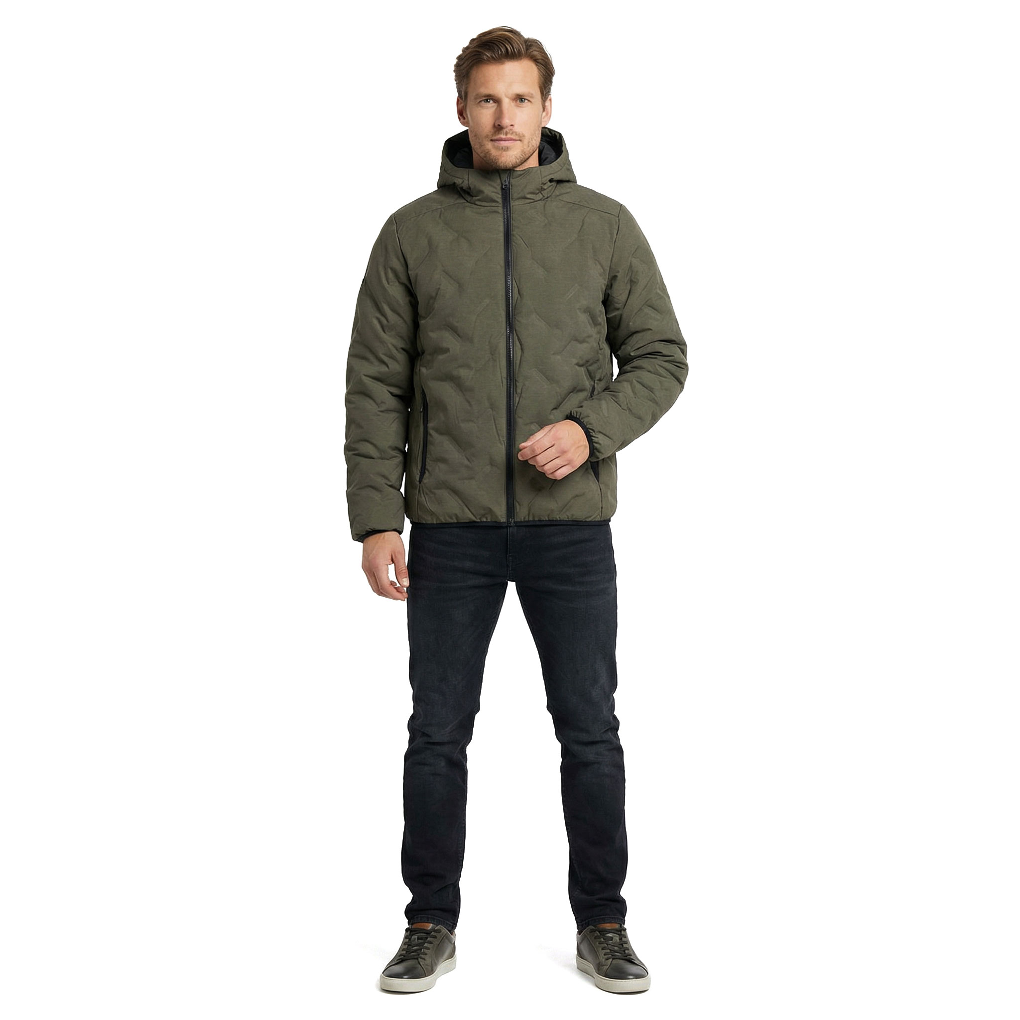 GEYSER Steppjacke, Olive melange, large image number 2