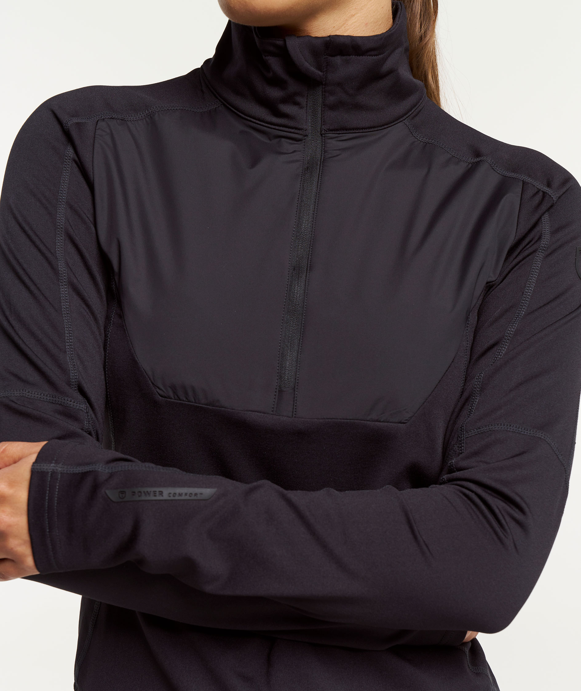 Tenson TXlite Windblock dame half zip, Sort, large image number 6