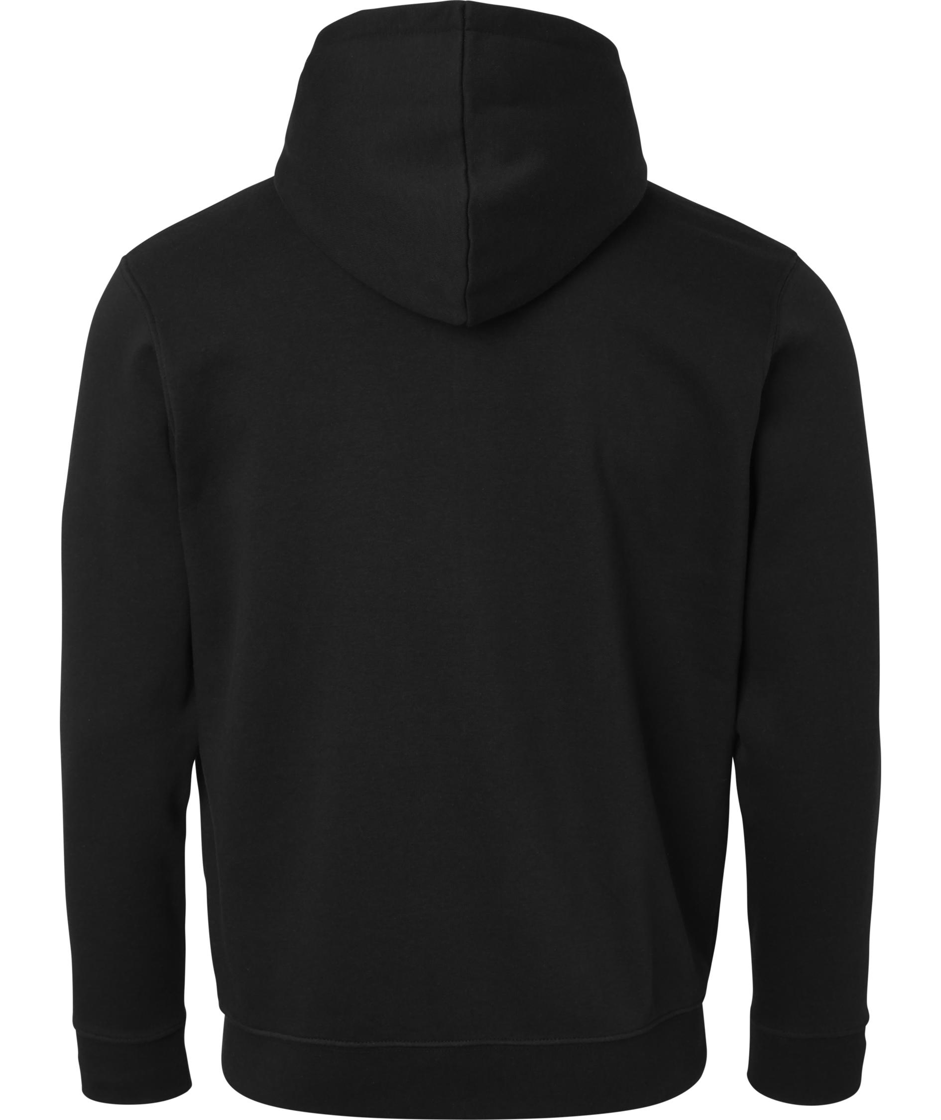 Top Swede hoodie med dragkedja 185, Svart