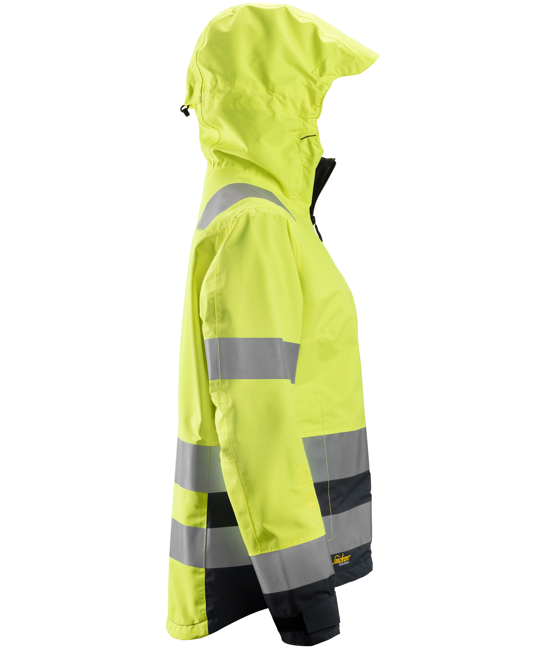 Snickers AllroundWork dame skaljakke 1347, Hi-vis Gul/Sort, large image number 2
