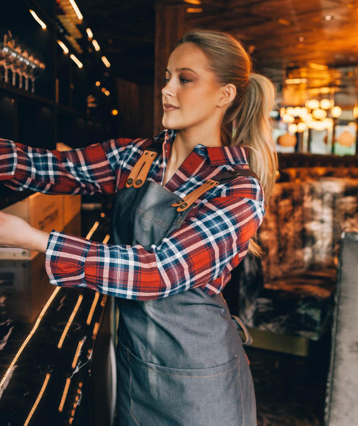 Segers 1227 flanellskjorta, R&ouml;d/Bl&aring;