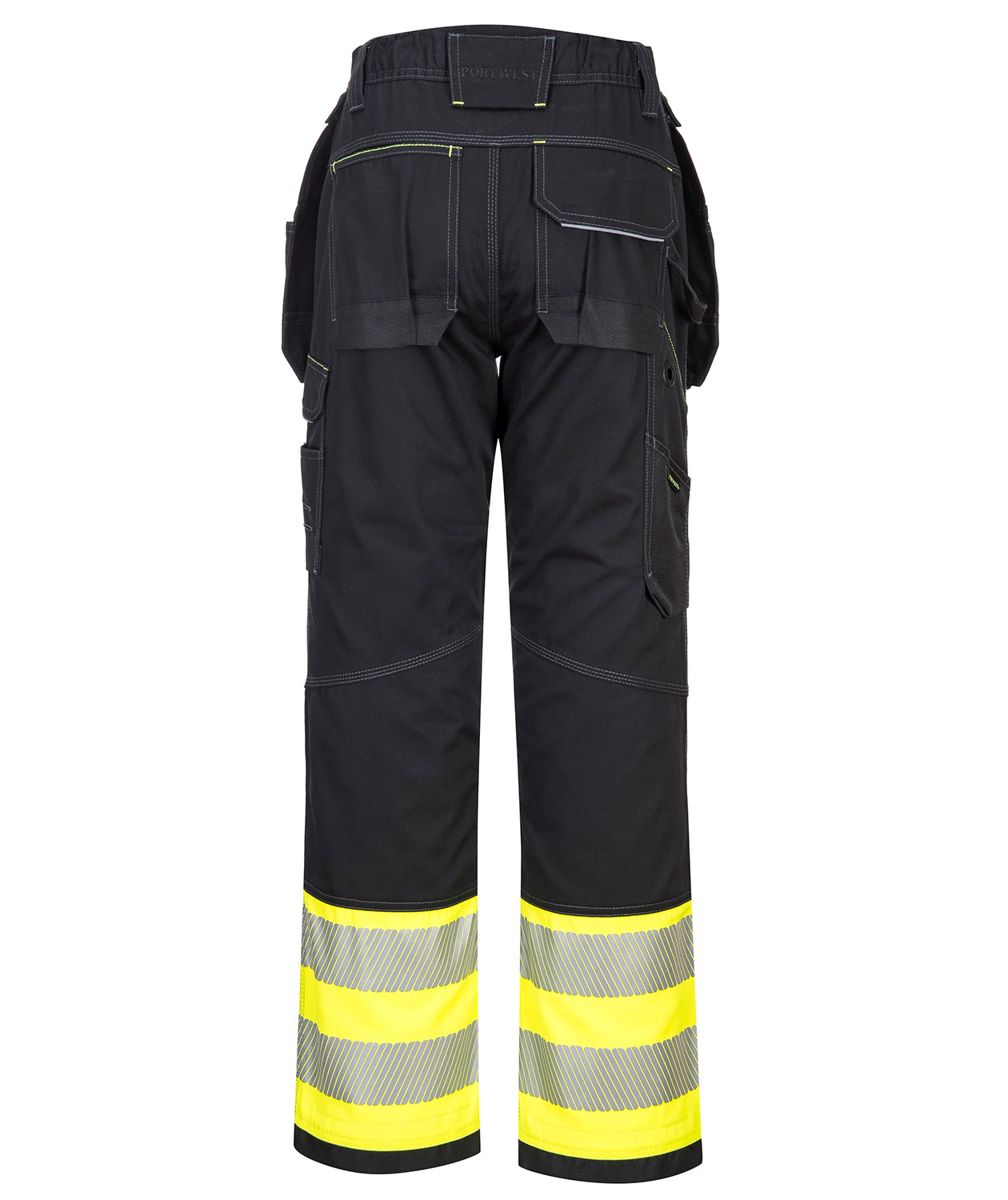 Portwest PW3 craftsmens trousers, Hi-vis Yellow/Black, large image number 1