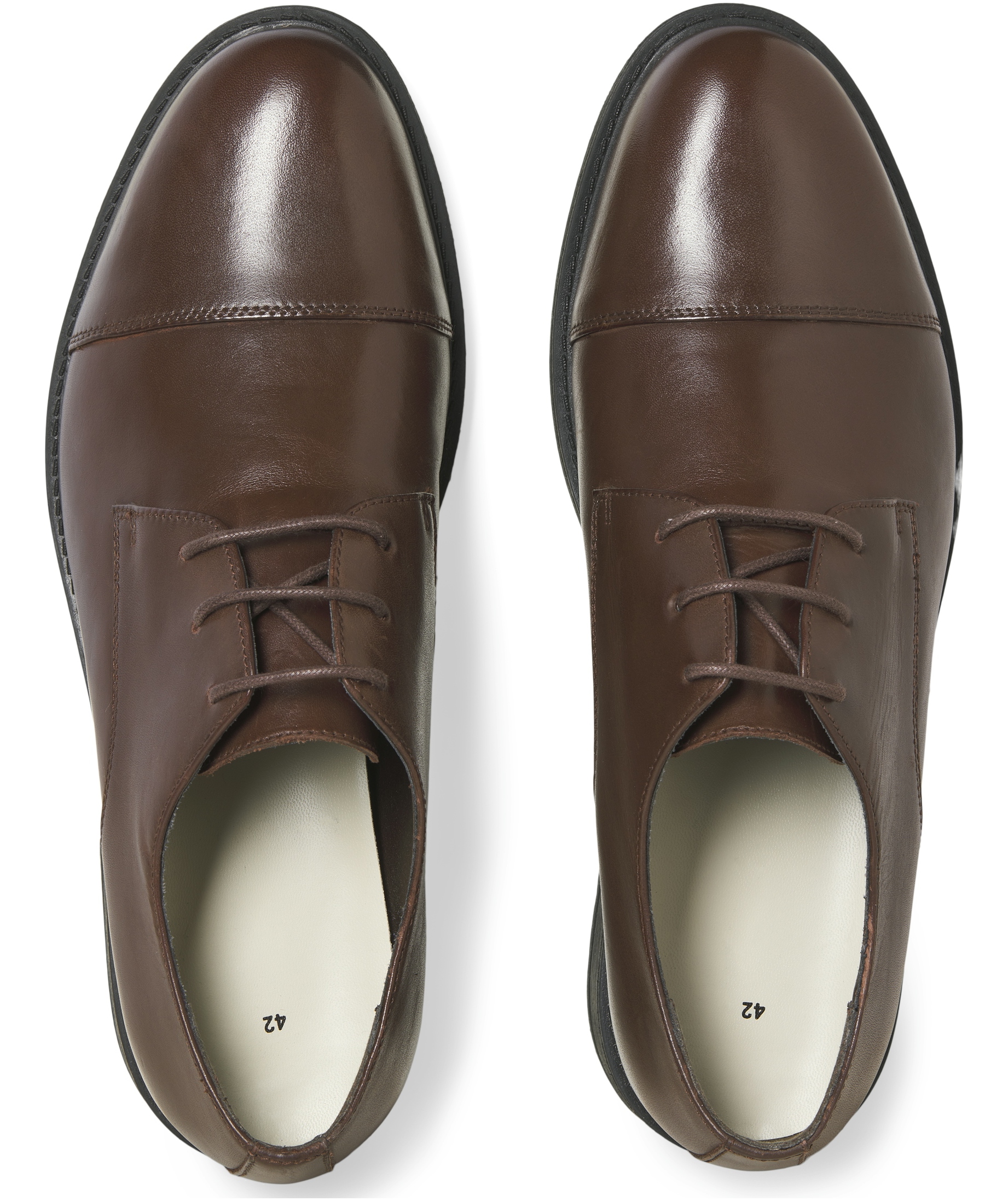 Jack & Jones JFWOSLO leather shoes, Brown Stone, large image number 2