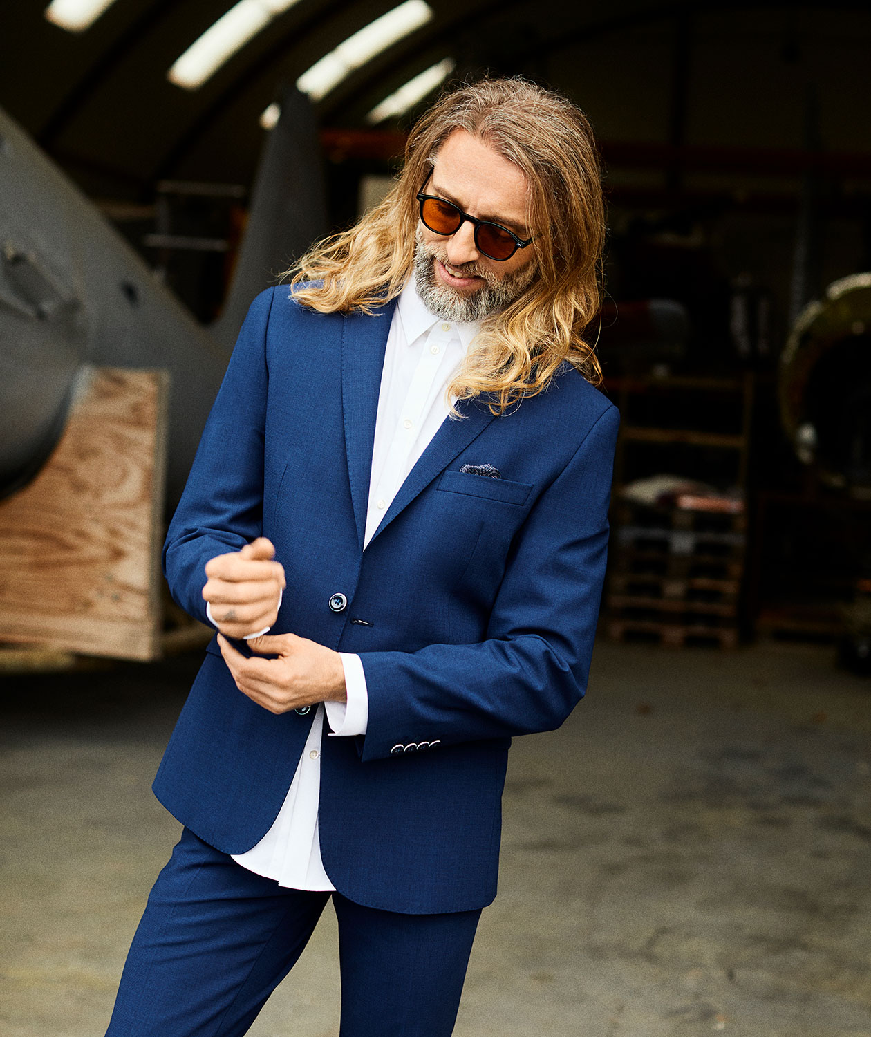 Sunwill Bistretch Modern fit kavaj, Indigobl&aring;, large image number 8