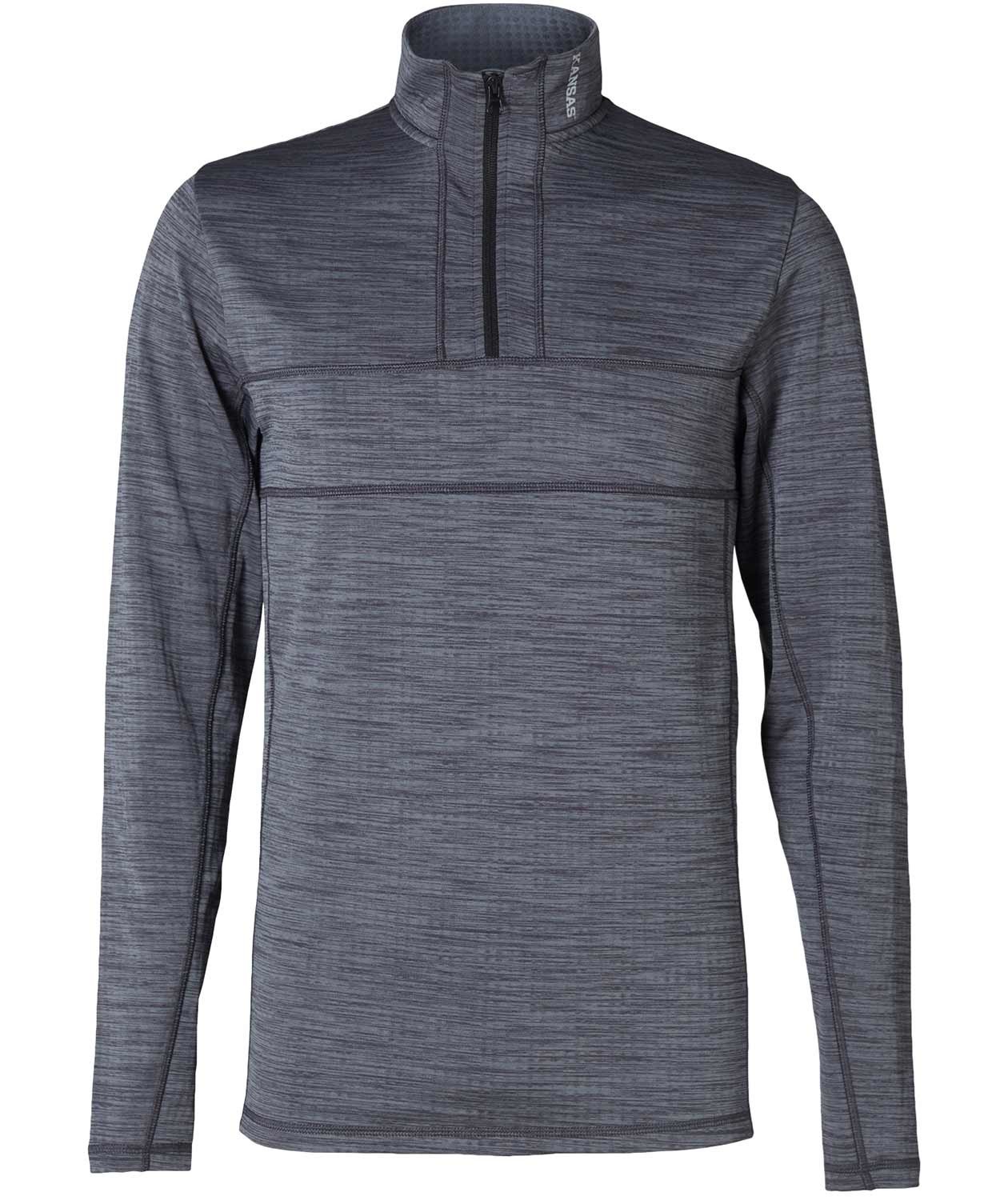 Kansas Evolve Craftsmen l&aring;ng&auml;rmed T-shirt, M&ouml;rkgr&aring;/Gr&aring;