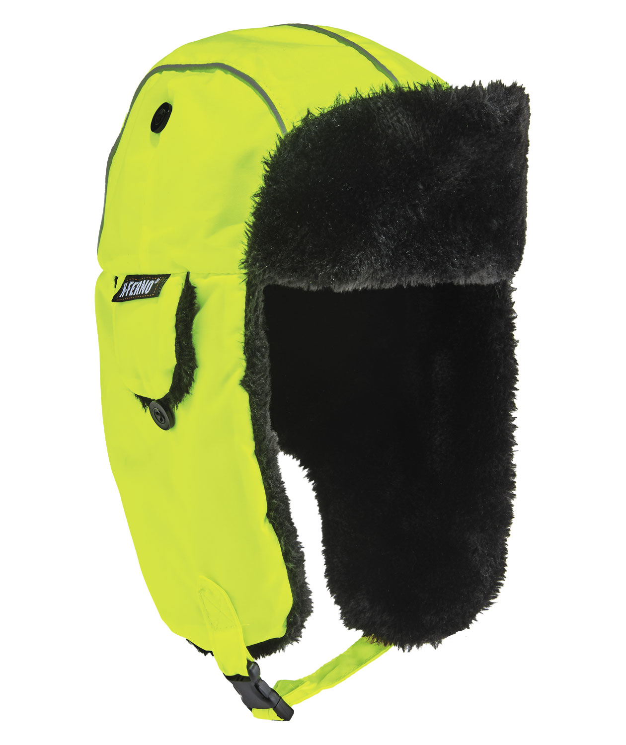 Ergodyne 6802 Classic Trapper hat, Lime, Lime, swatch