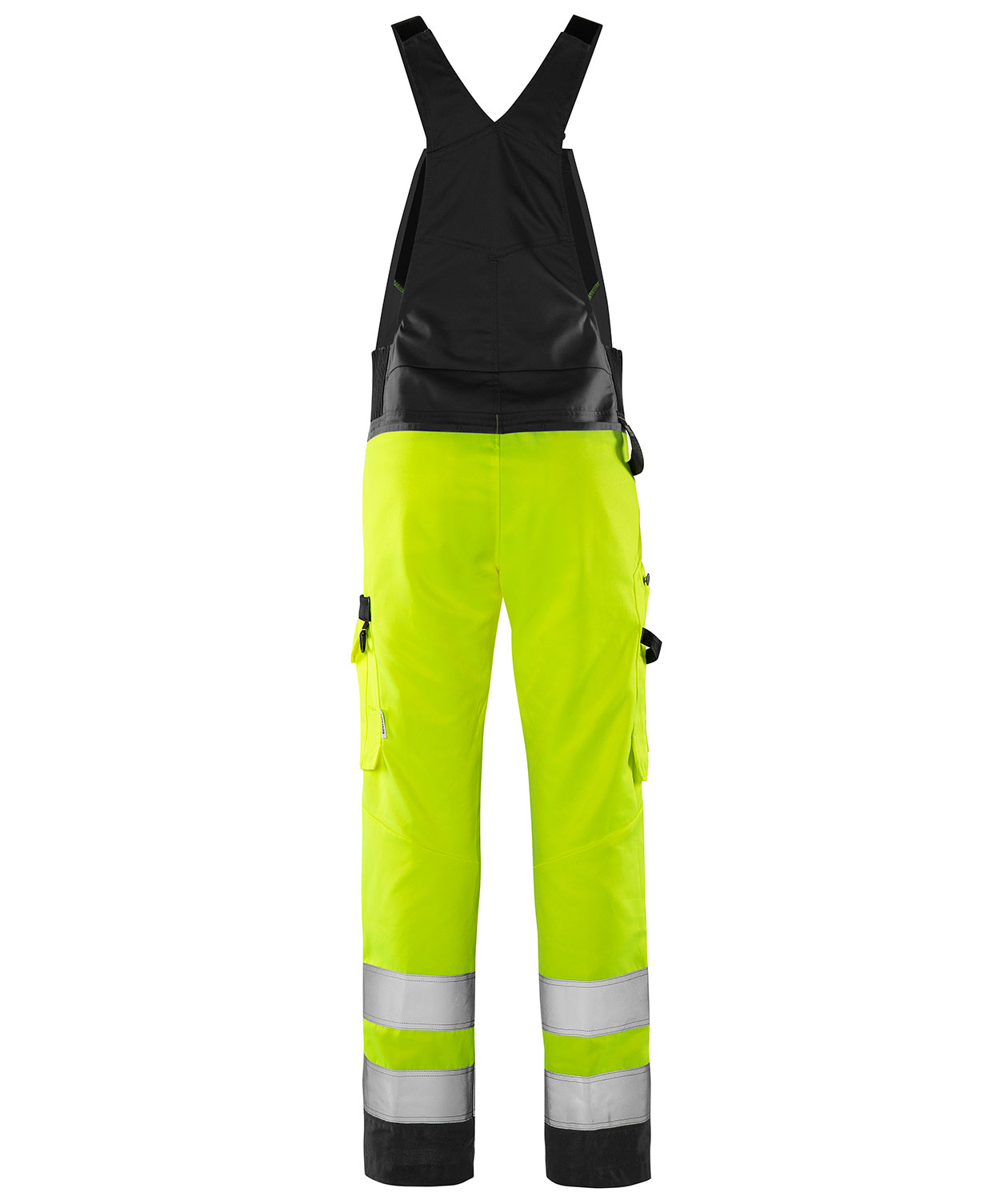 Fristads Green Bib and Brace 1030 GPLU, Hi-vis Yellow/Black, large image number 1