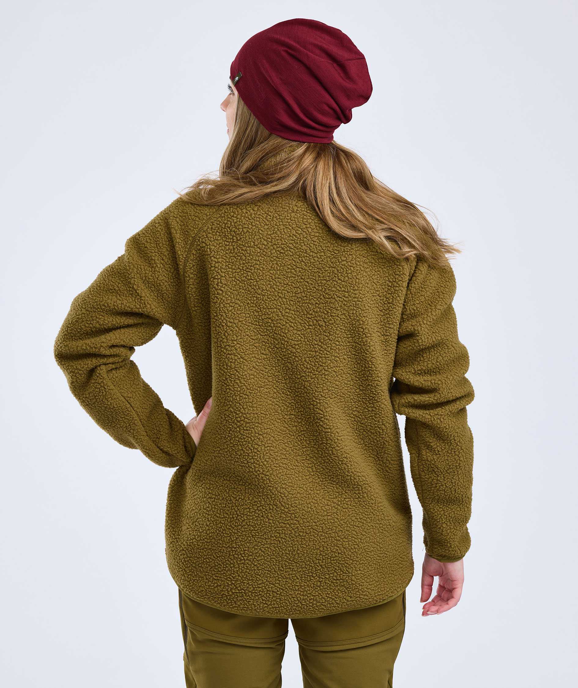 Pinewood Forest Pile dame fiberpelsjakke, Olive green, large image number 3