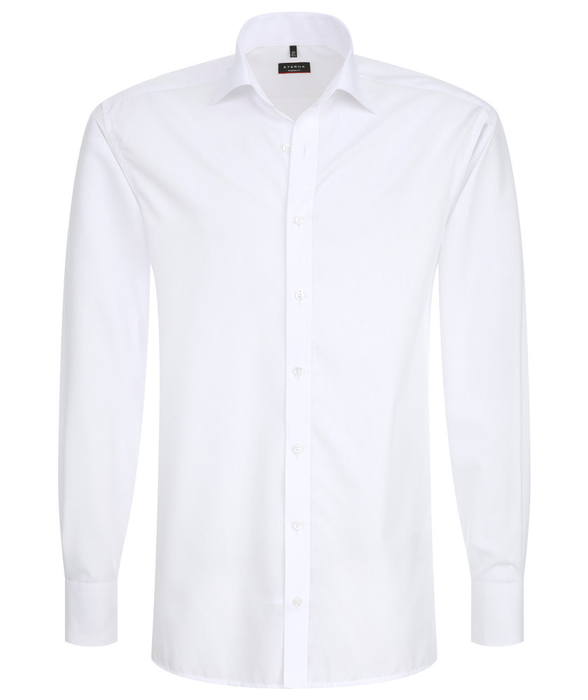 Eterna Uni Modern fit Poplin skjorte, White 