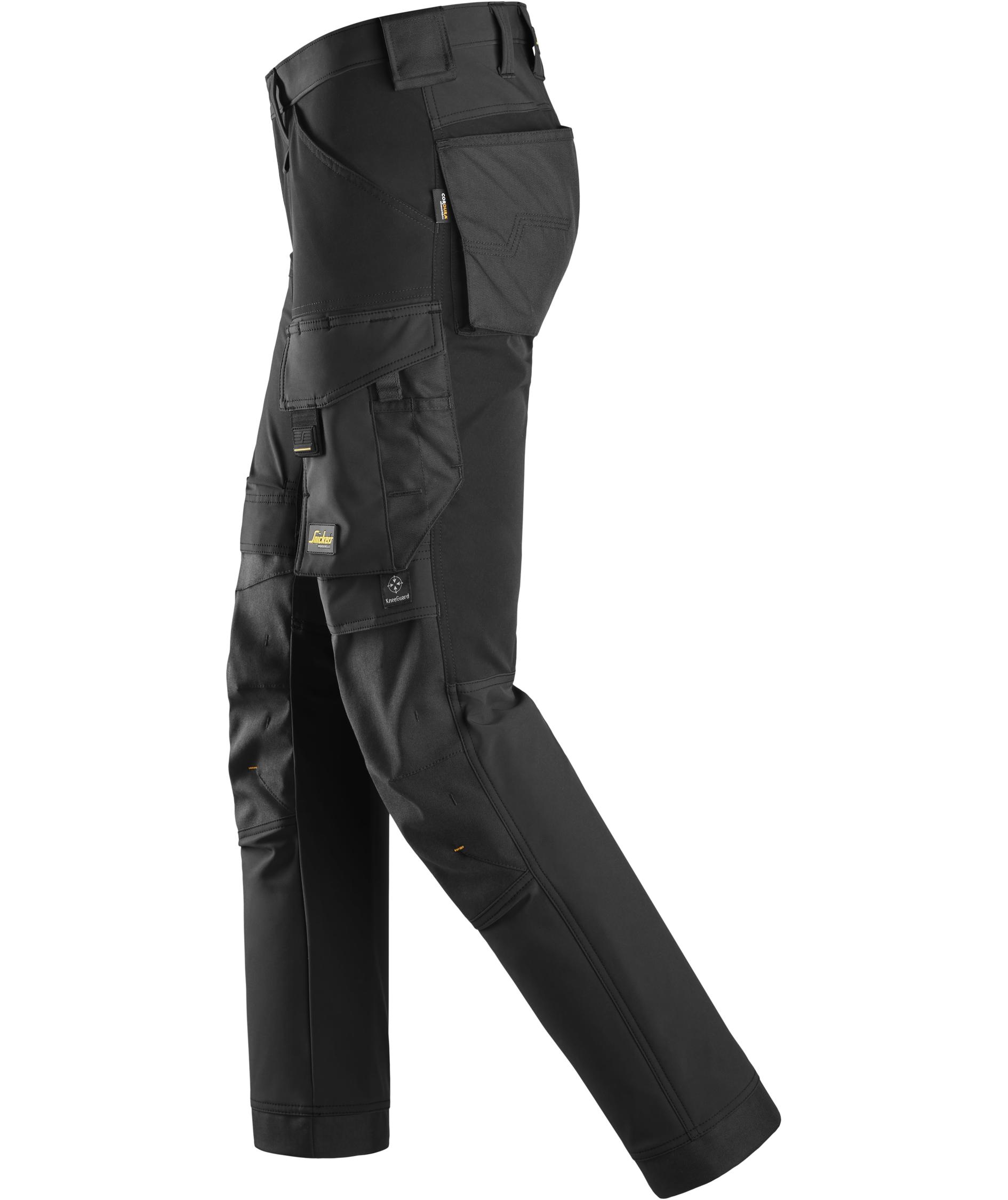 Snickers AllroundWork arbetsbyxa 6375 full stretch, Black/Black, large image number 5