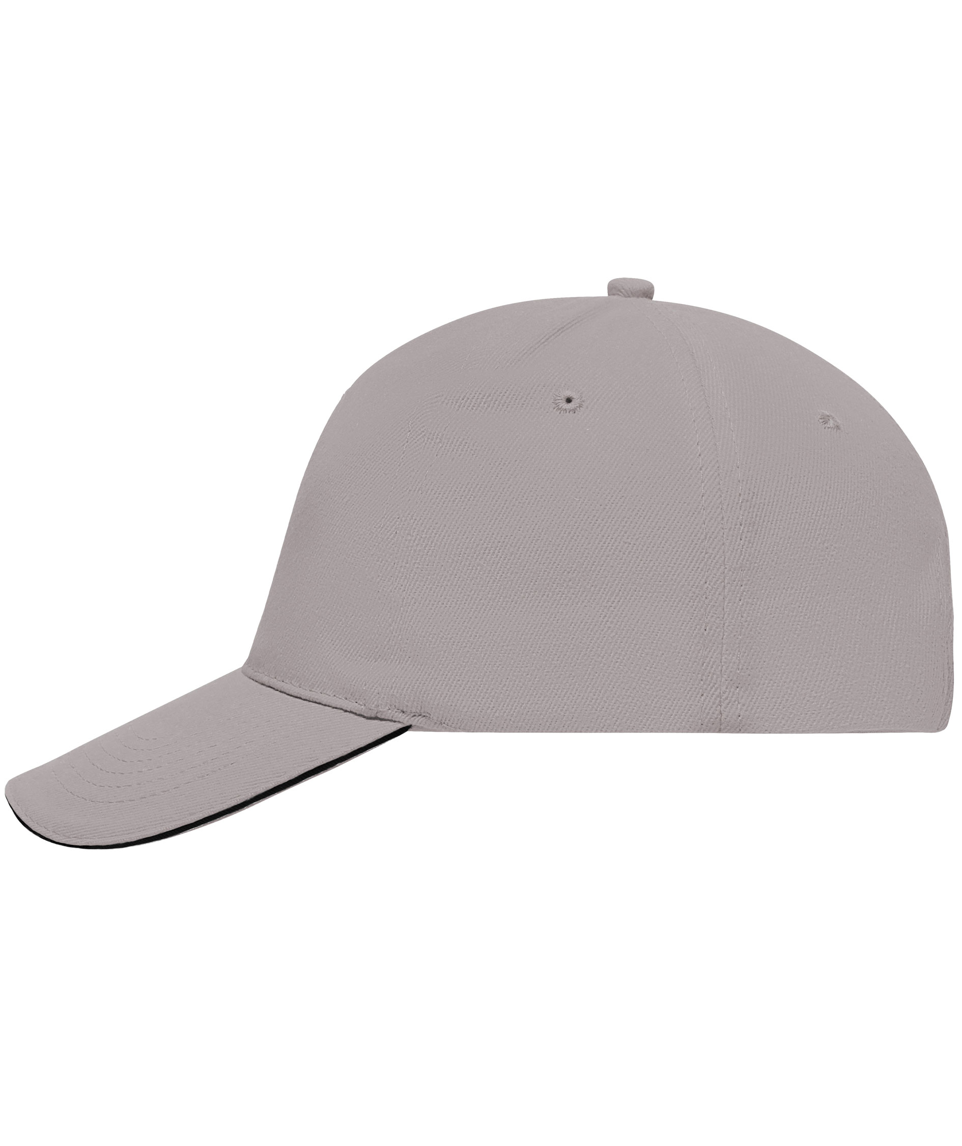 Myrtle Beach 5 Panel Sandwich cap, Light Grey/Black