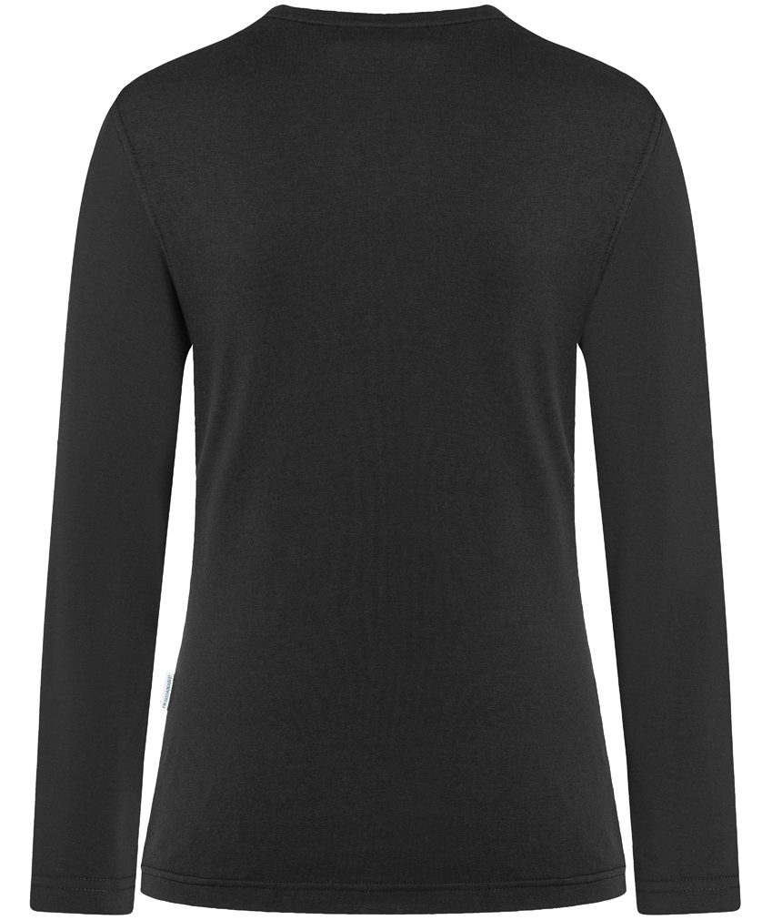 Karlowsky Casual-Flair women's long-sleeved shirt, Black, large image number 2