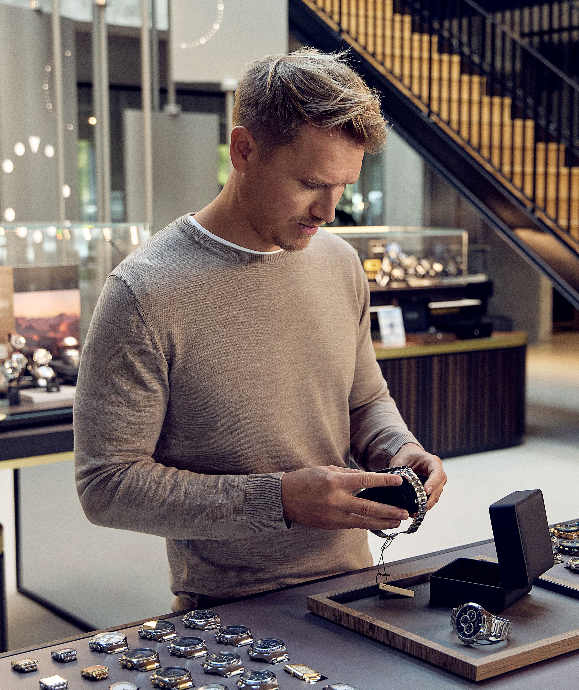 Seven Seas Strickpullover mit Merinowolle, Sand melange, large image number 7