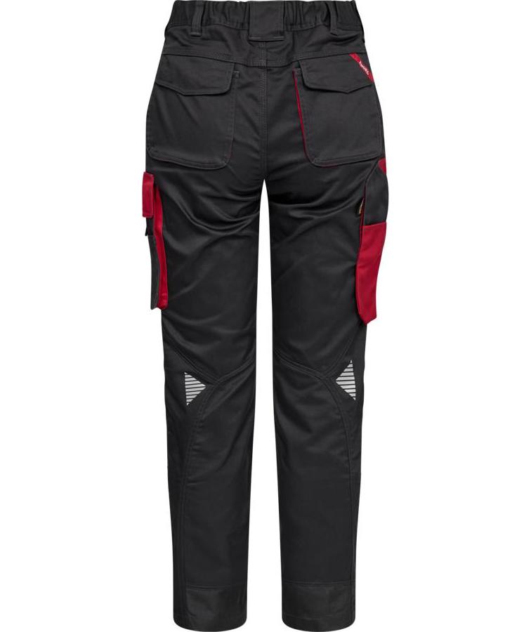 Engel Galaxy dame arbejdsbukser, Antracitgr&aring;/Tomato Red