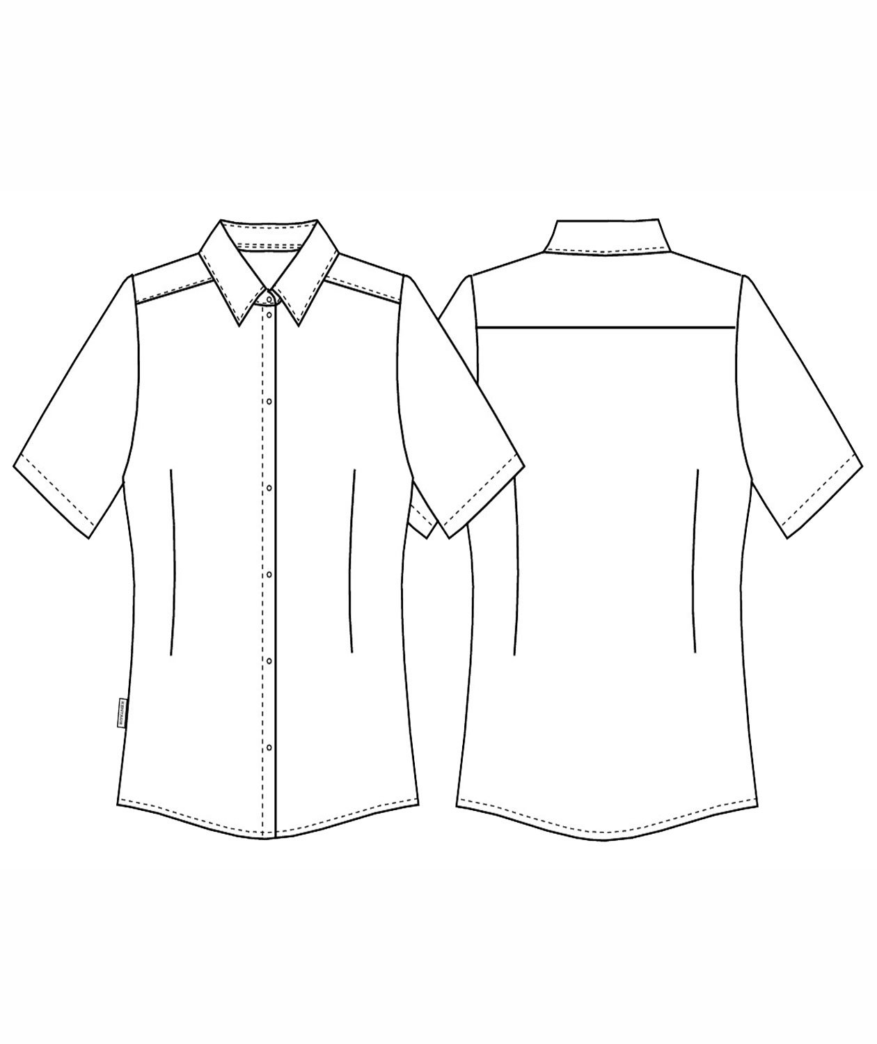 Kentaur modern fit short-sleeved women's shirt, White, large image number 1