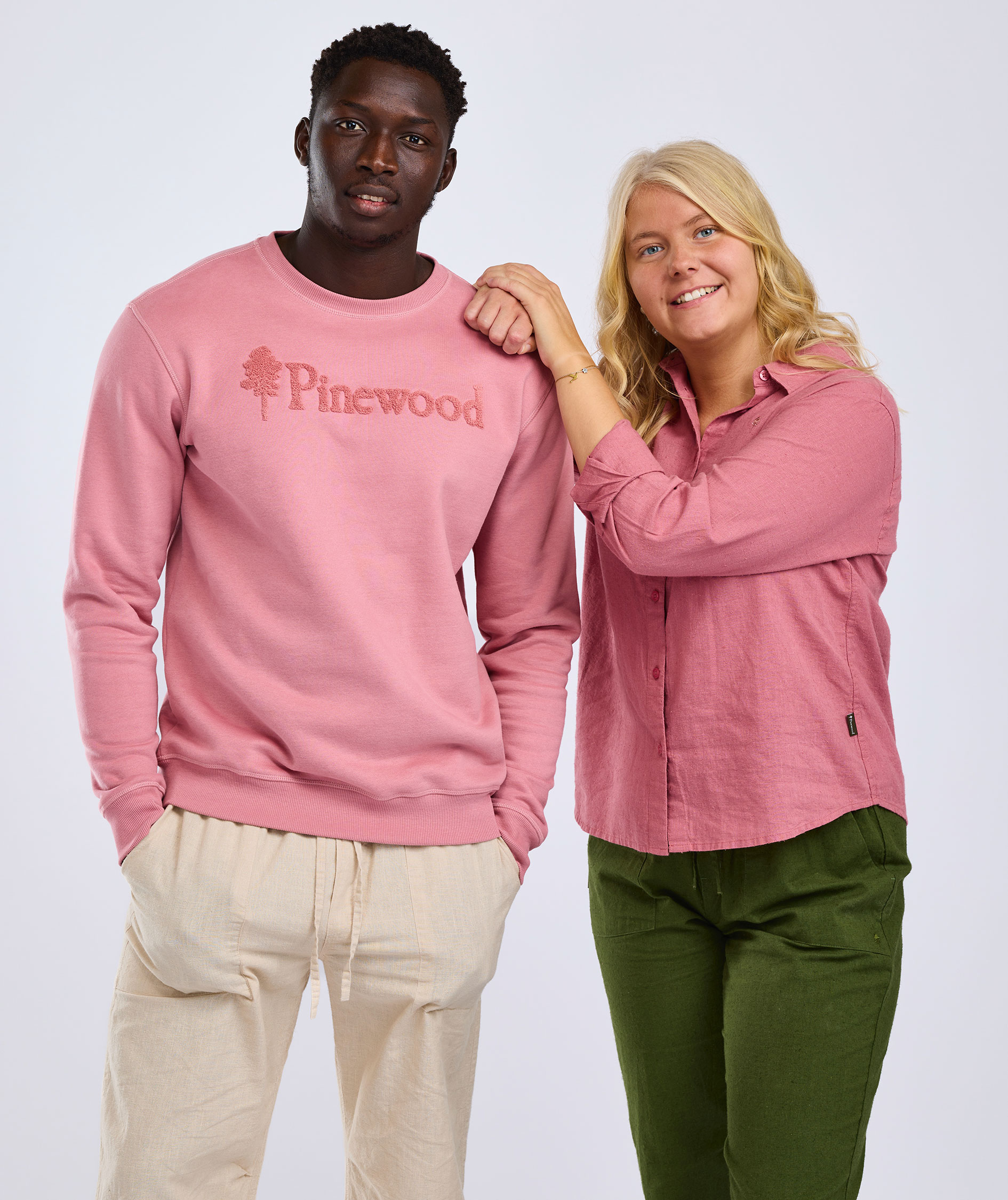 Pinewood V&auml;rnamo Logo sweatshirt, Dusty Pink, large image number 9