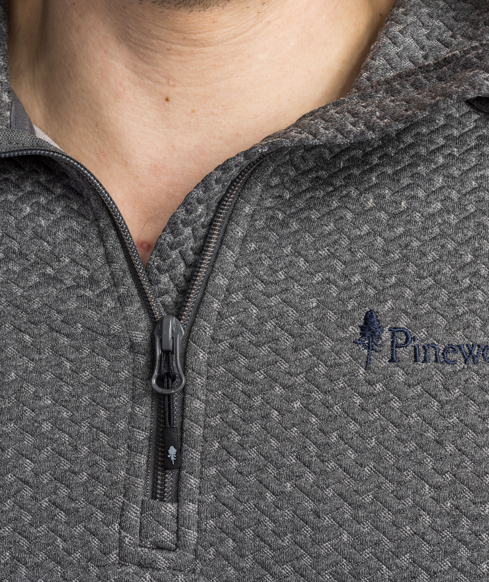 Pinewood Finnveden half-zip h&aelig;ttetr&oslash;je, Grey melange , large image number 5