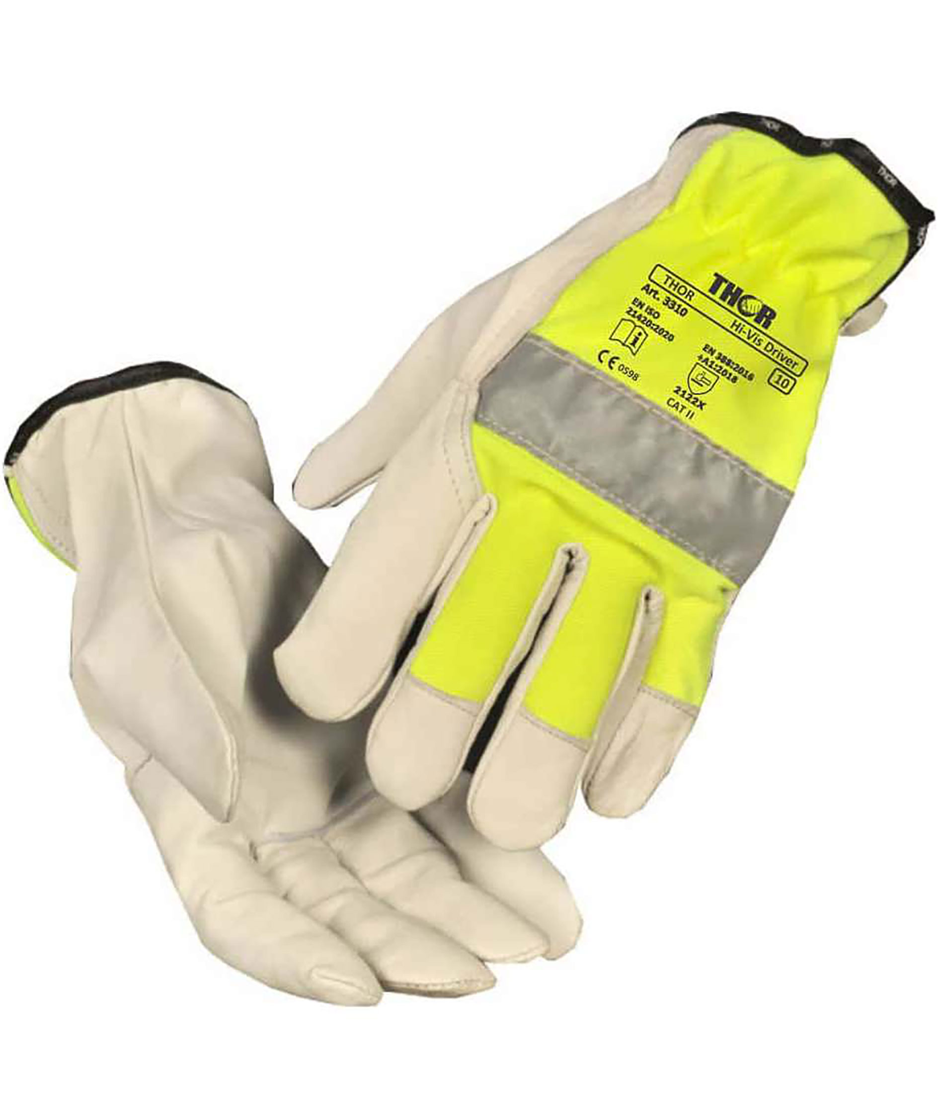 Thor 3310 driver HI-VIZ work gloves