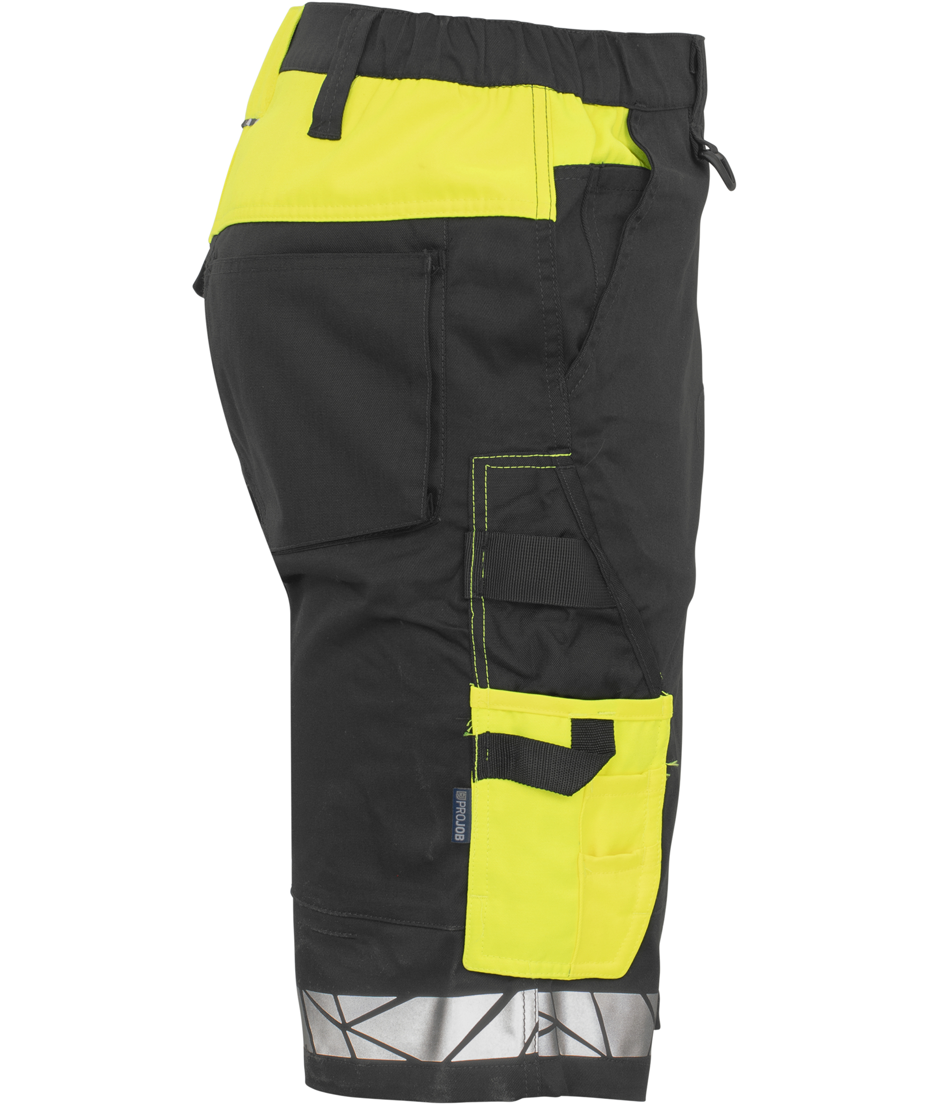 ProJob arbetsshorts 7510, Svart/Gul, large image number 3