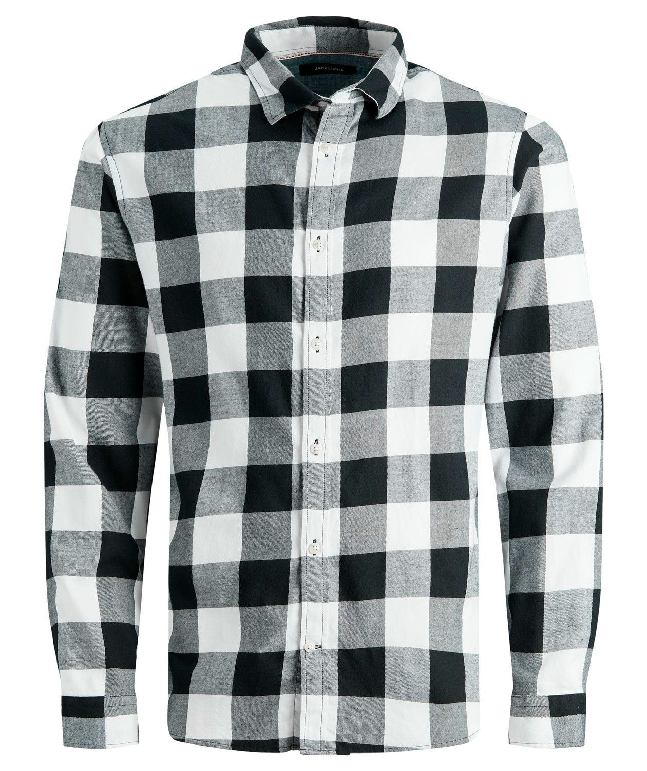 Jack & Jones JJEGINGHAM Slim fit twill skogsarbetare skjorta, Whisper White