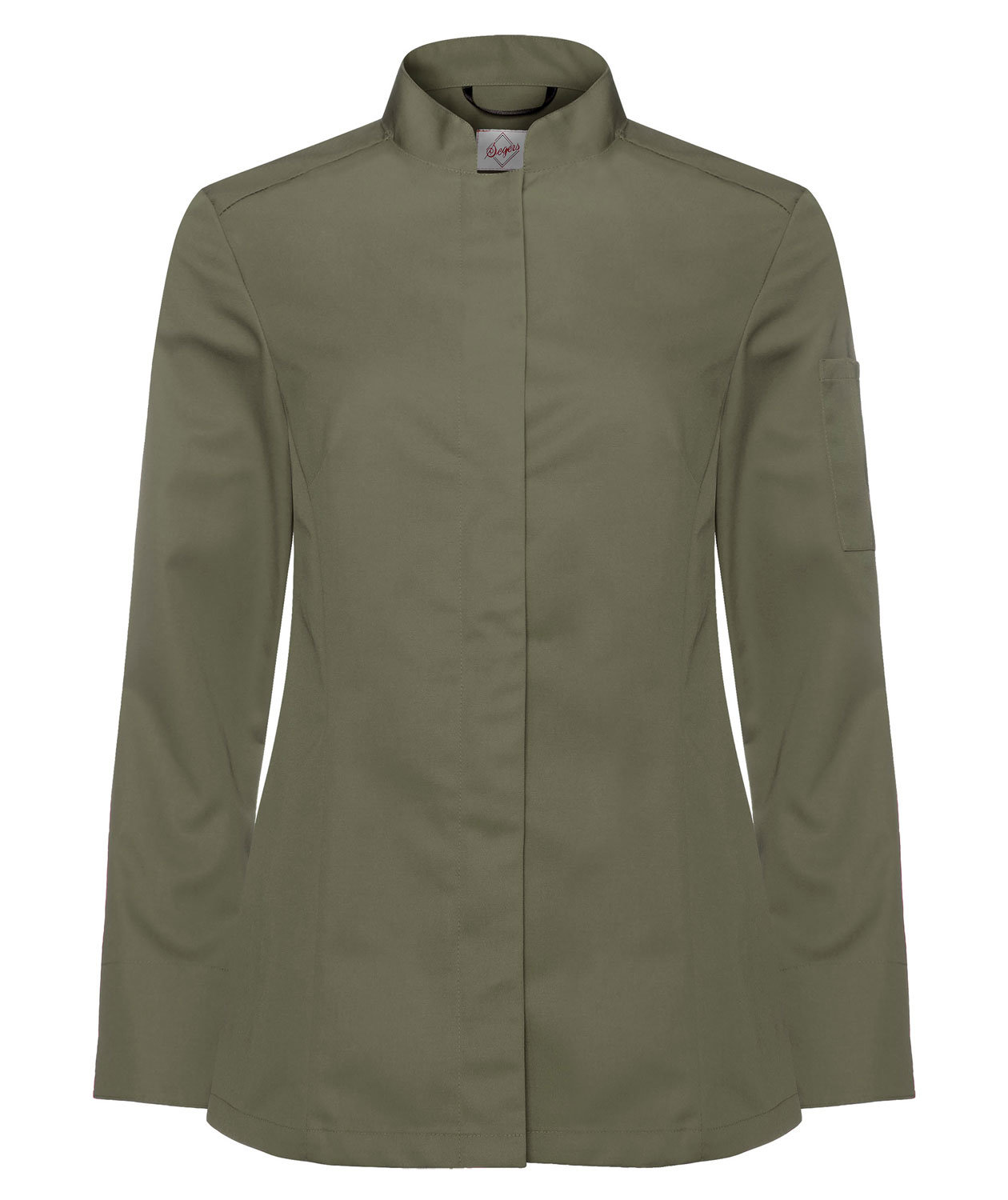 Segers slim fit dame kokkeskjorte, Olivengr&oslash;n