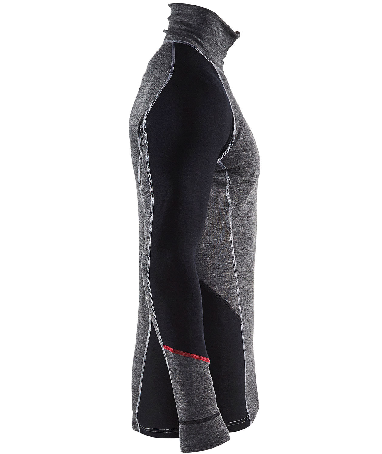 Bl&aring;kl&auml;der XWARM undertr&ouml;ja med merinoull, Gr&aring;/Svart, large image number 3