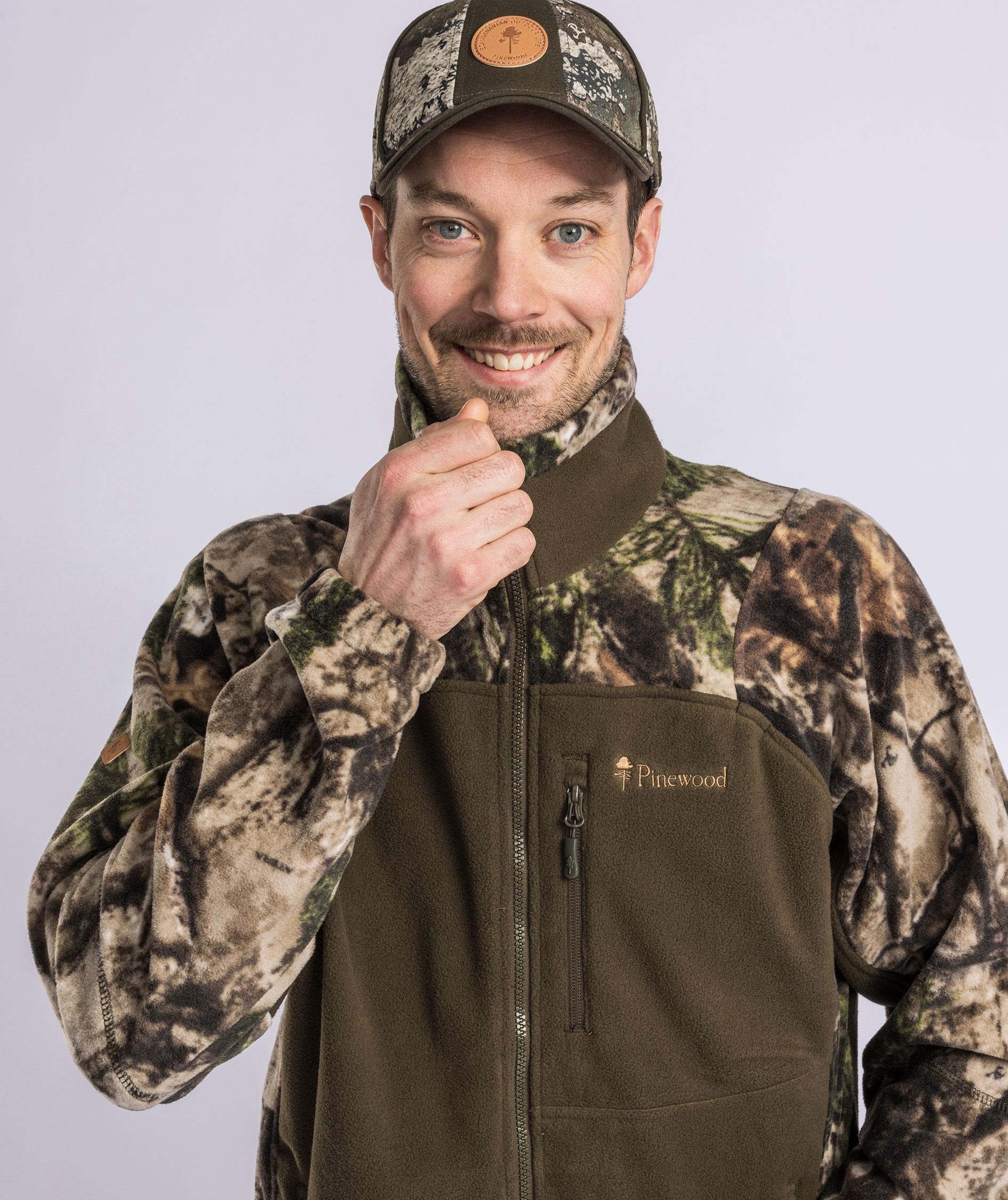 Pinewood&nbsp;Oviken fleecejakke, Atera Camou/Hunting Green, large image number 6