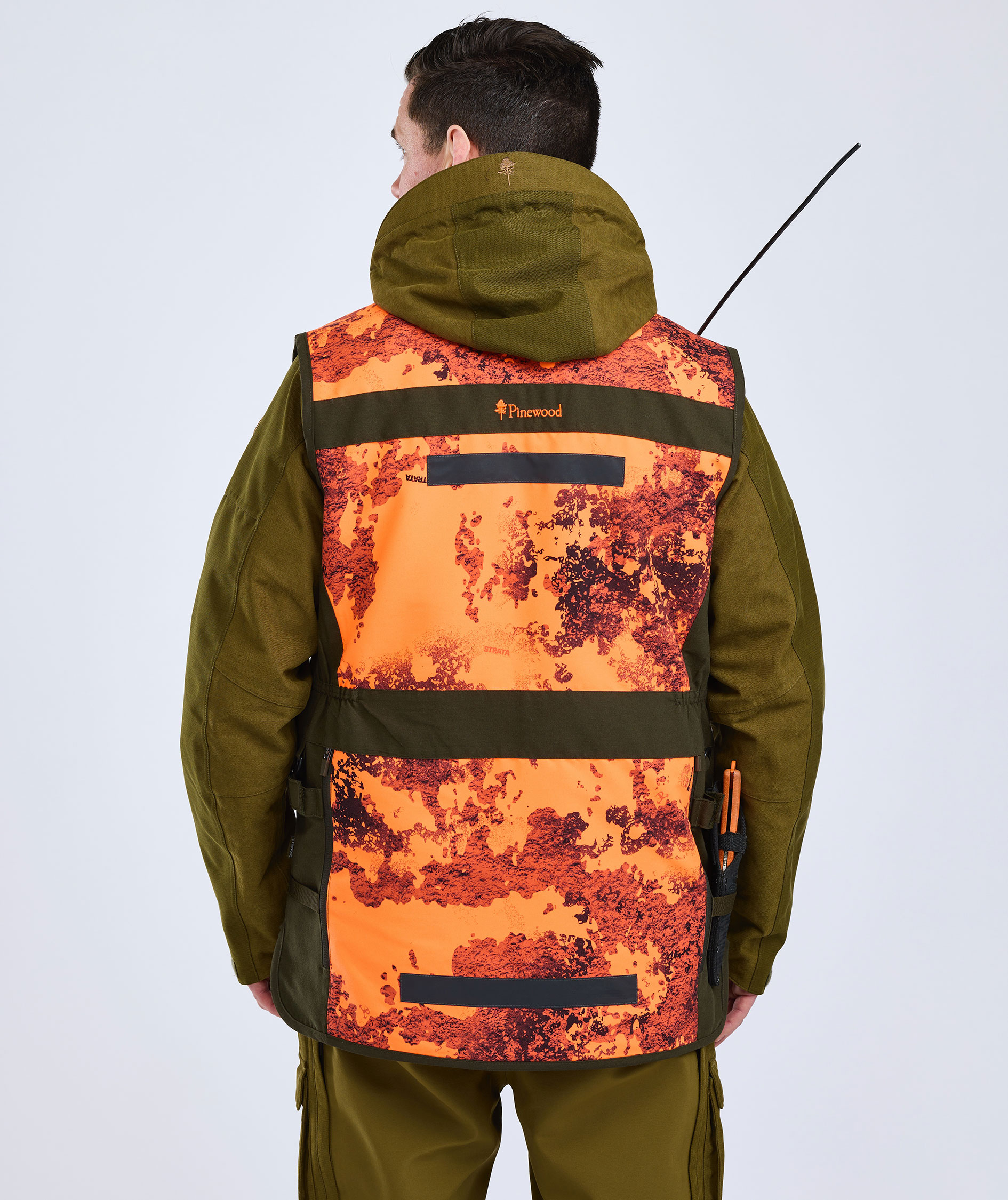 Pinewood&nbsp;Furudal Hunters Pro 2.0 Camou vest, Strata Blaze/Moss Green, large image number 8