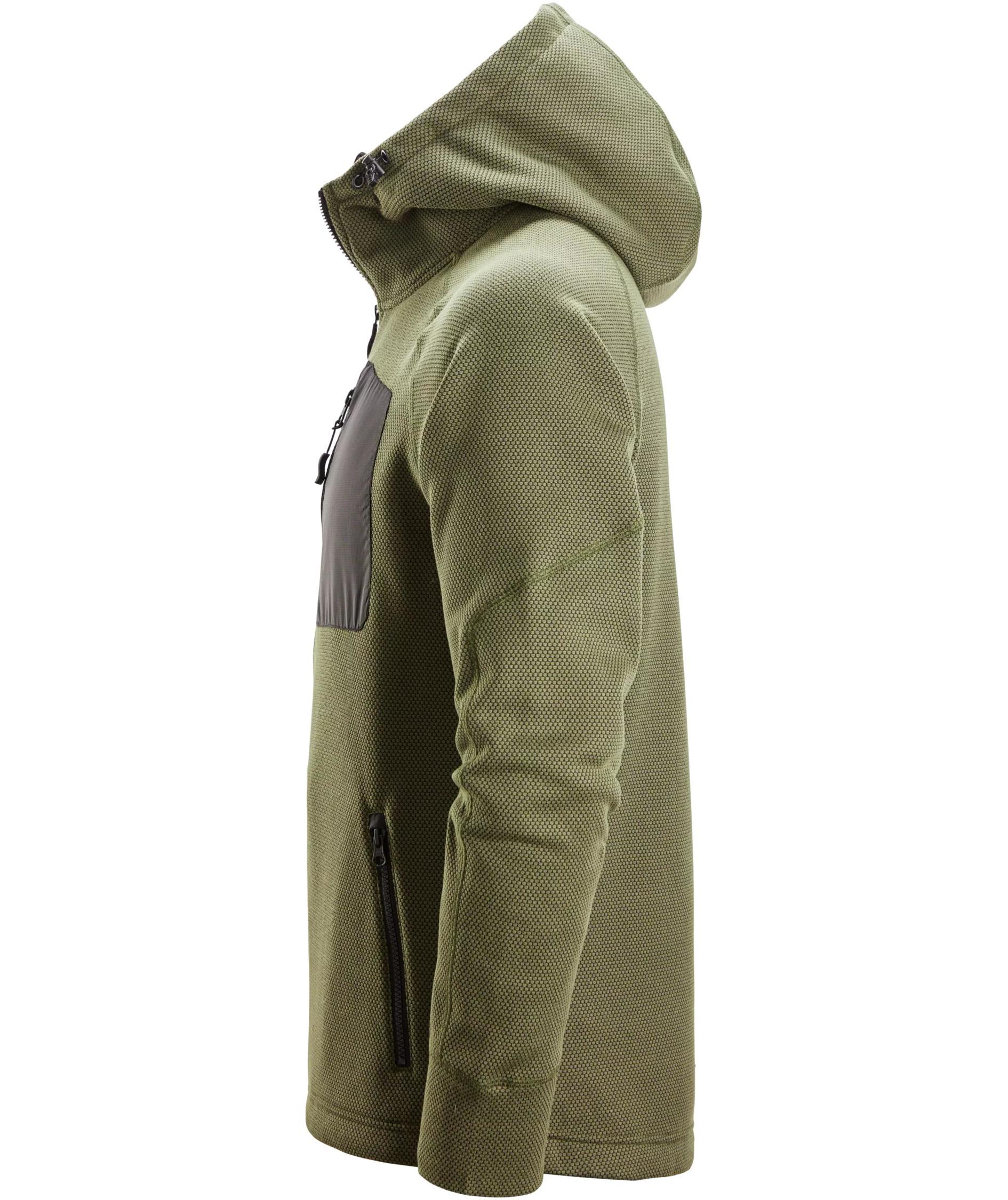 Snickers FlexiWork fleece hettegenser 8041, Khaki Green/Black, large image number 5