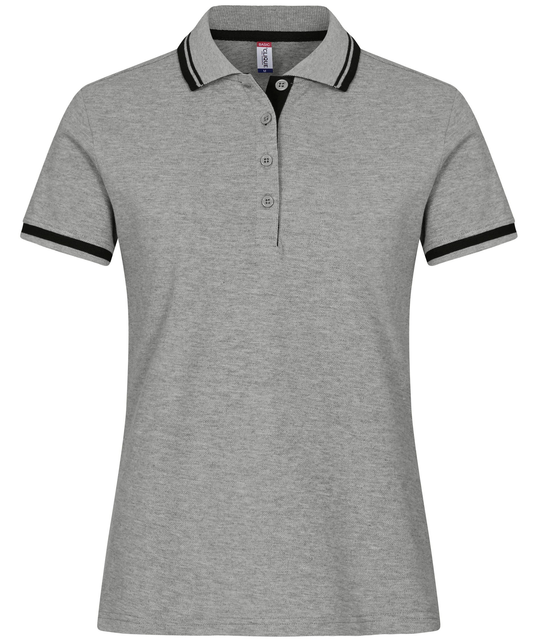 Clique Astoria Damen Poloshirt, Grey melange, large image number 0