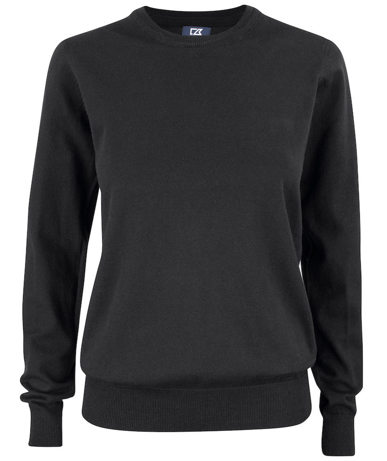 Cutter & Buck Oakville dame Crewneck, Svart, Svart, swatch