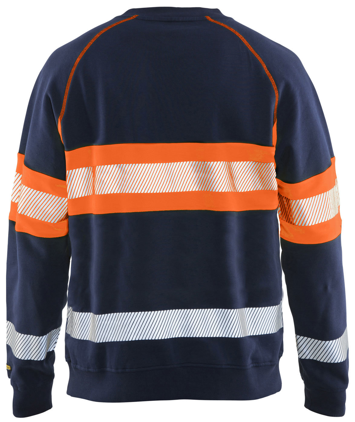 Bl&aring;kl&auml;der sweatshirt, Marinbl&aring;/Varselorange
