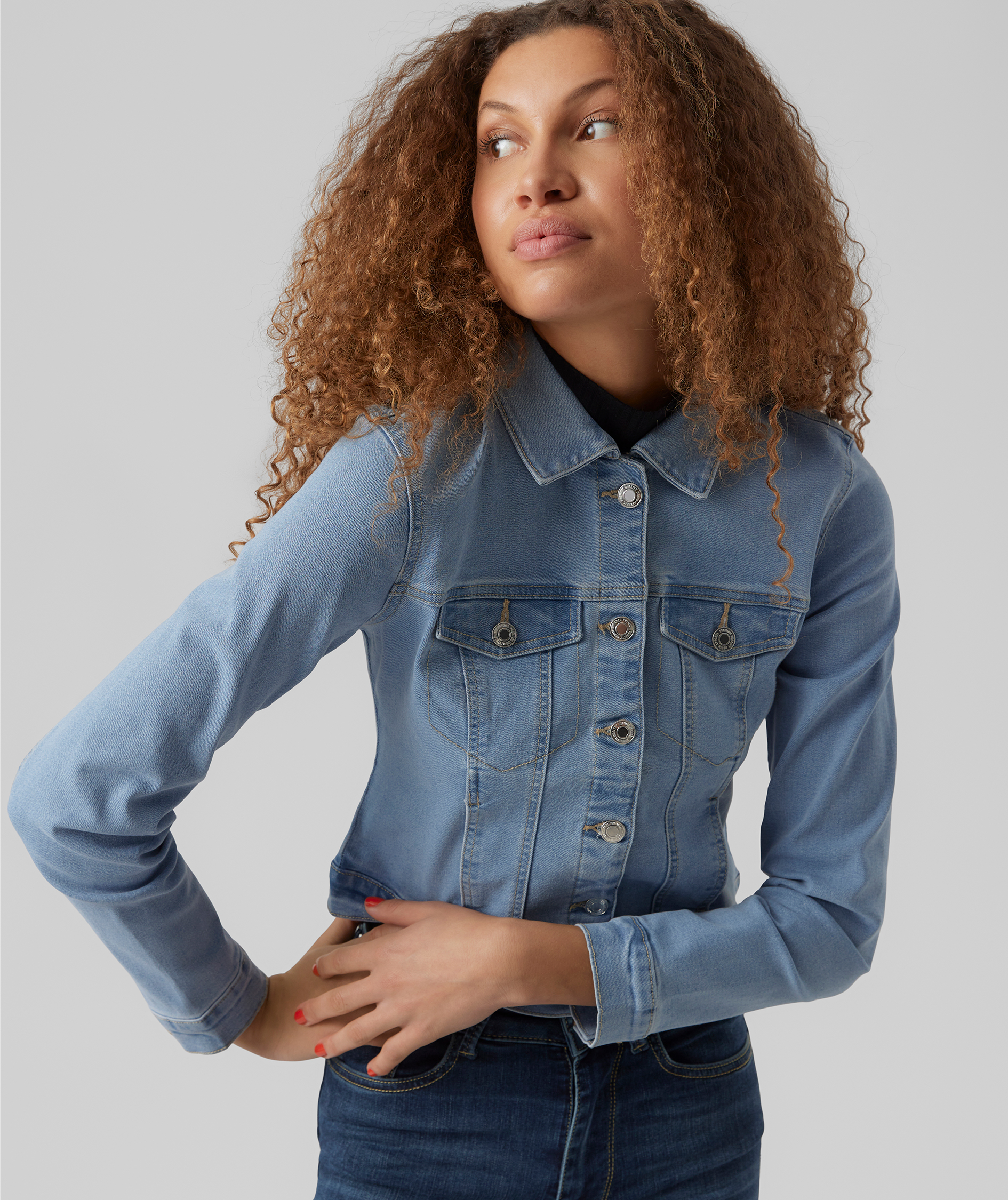 Vero Moda VMLUNA Denim jacket, Light Blue Denim, large image number 4