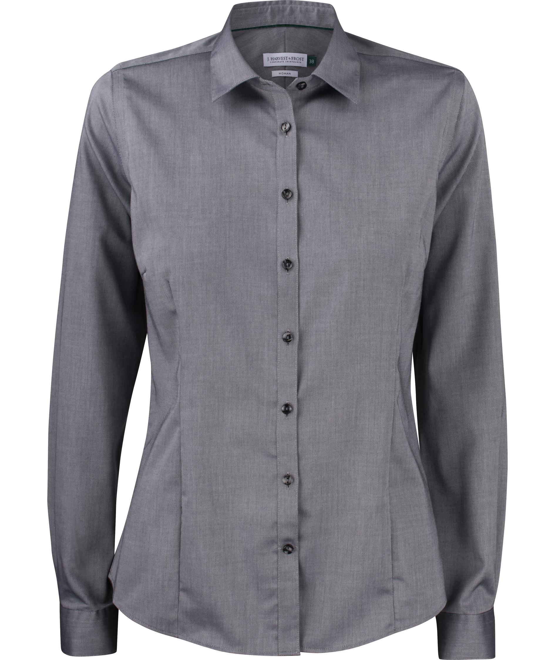 J. Harvest & Frost Twill Green Bow O1 lady fit skjorta