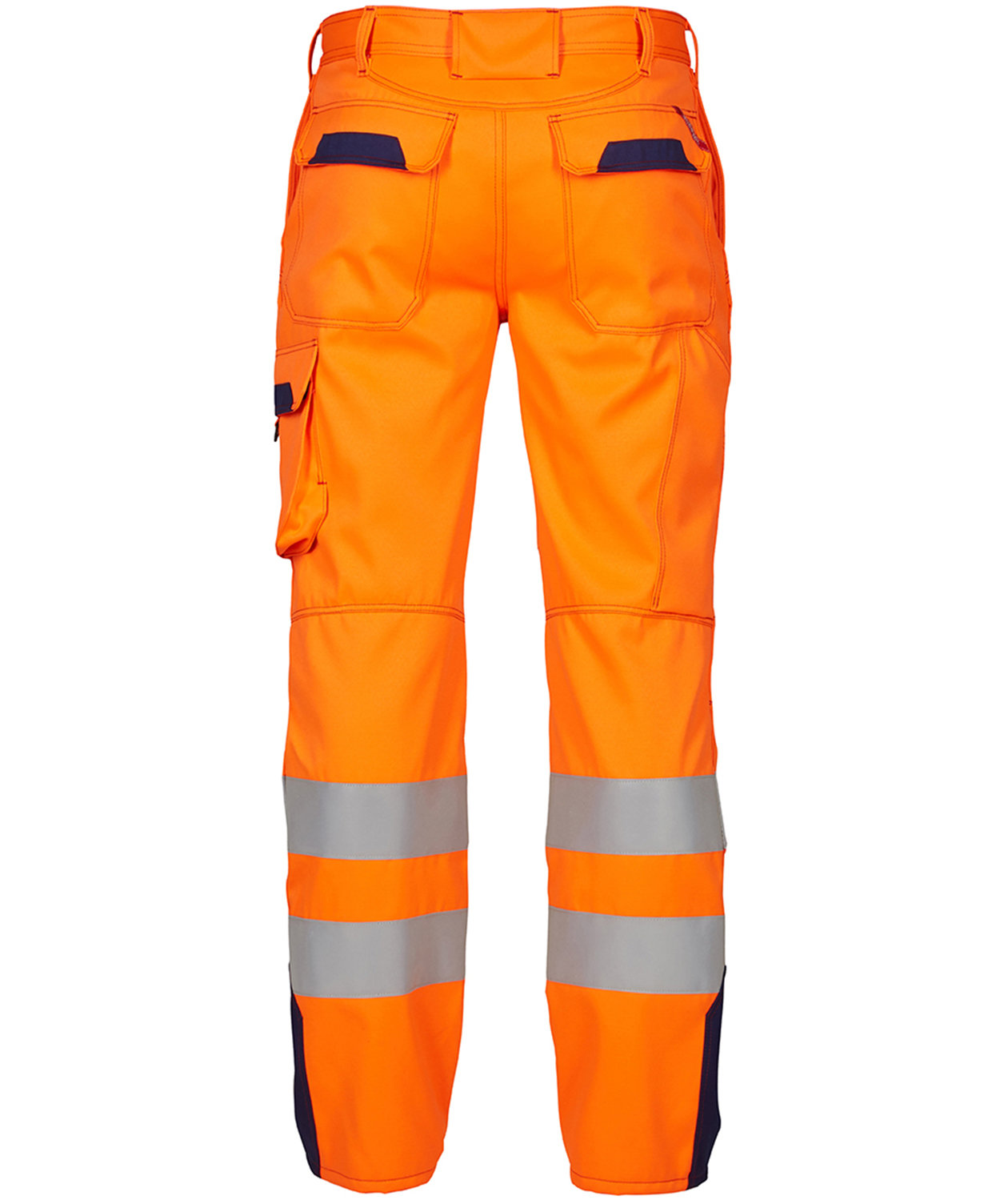 Engel Safety+ arbetsbyxa, Varsel Orange/Marinbl&aring;