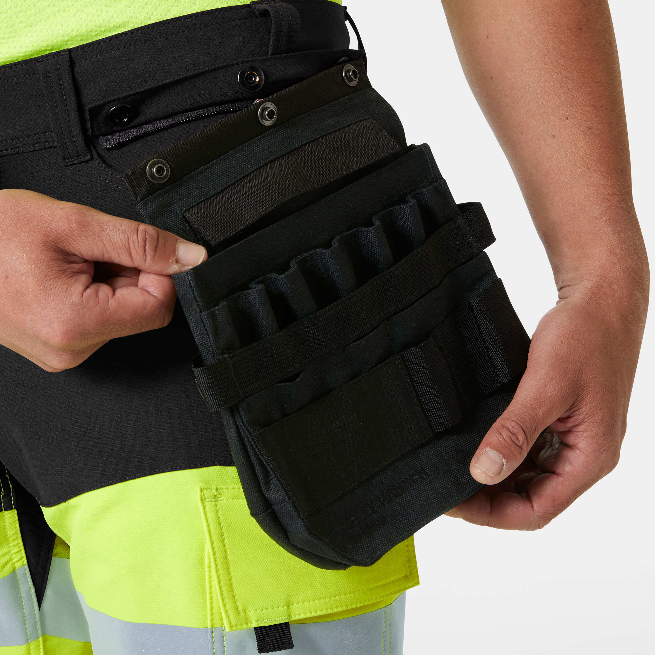 Helly Hansen Alna 4X Connect&trade; arbeidsshorts full stretch, Hi-vis Gul/Ebony, large image number 4