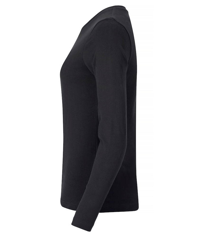 Clique women's Premium Fashion long-sleeved T-shirt, Black, large image number 2