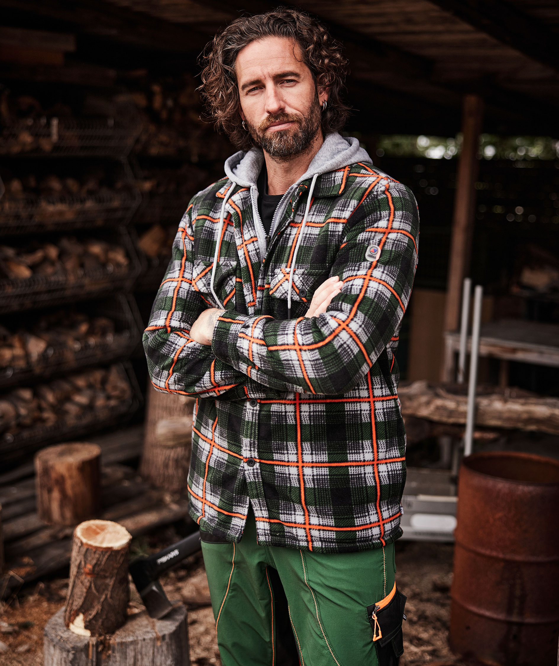 Terrax skjortjacka, Forest Green/Orange