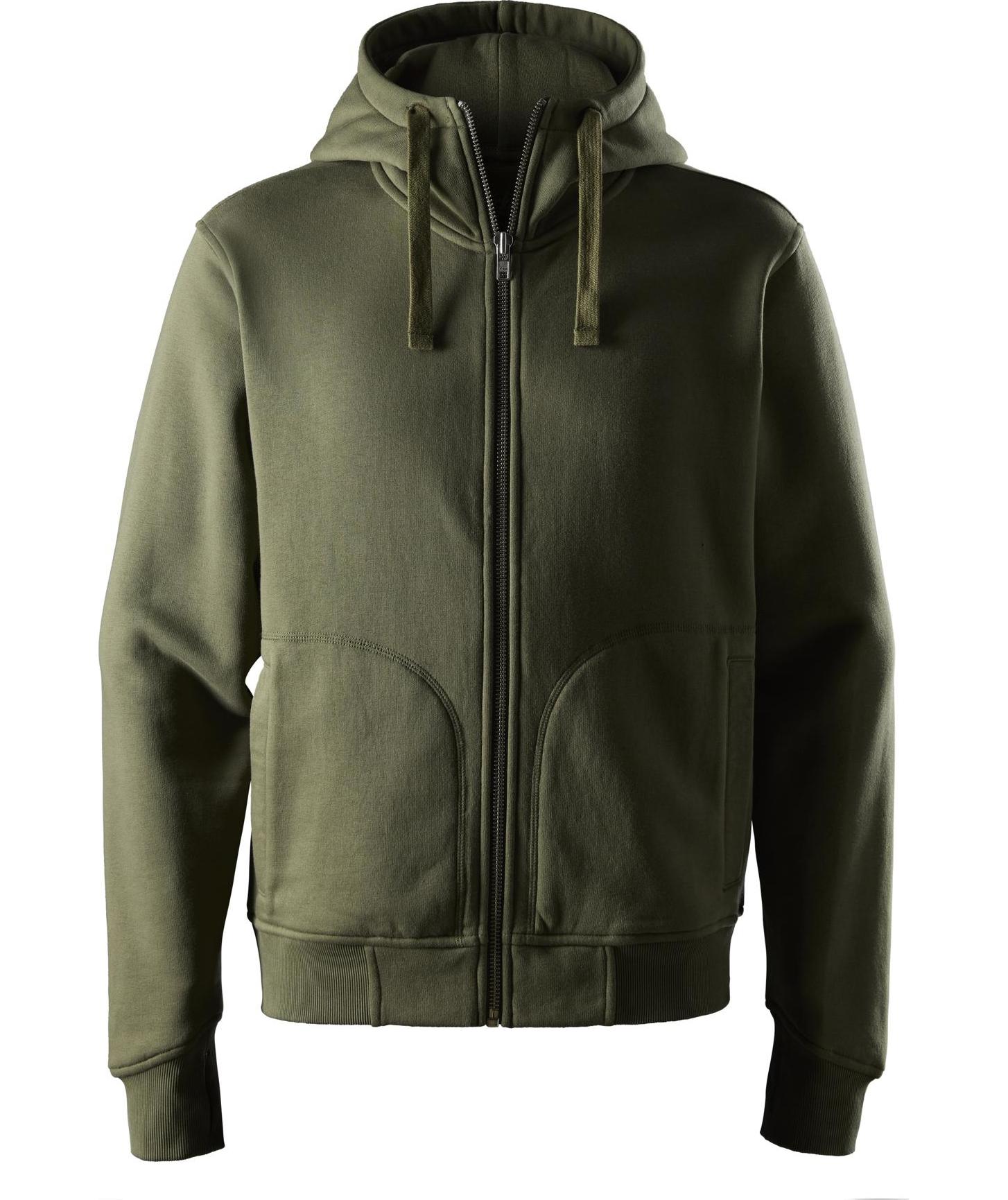 Snickers thick hoodie with zipper 2046, Khaki green, Khaki green, swatch