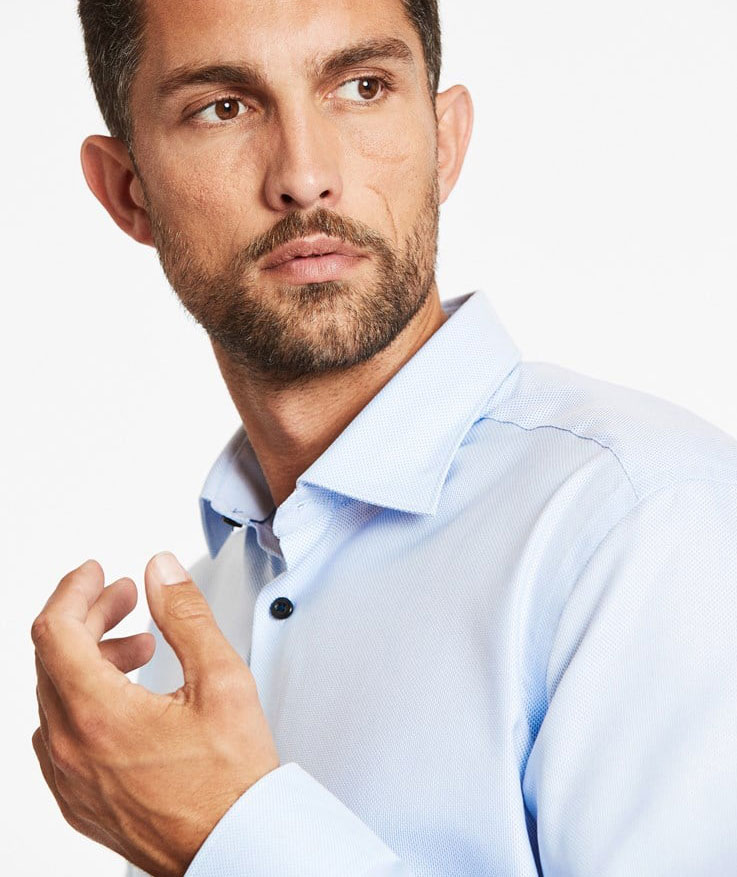 Lindbergh 1927 Signature Modern fit skjorte, Lys Bl&aring;, large image number 5