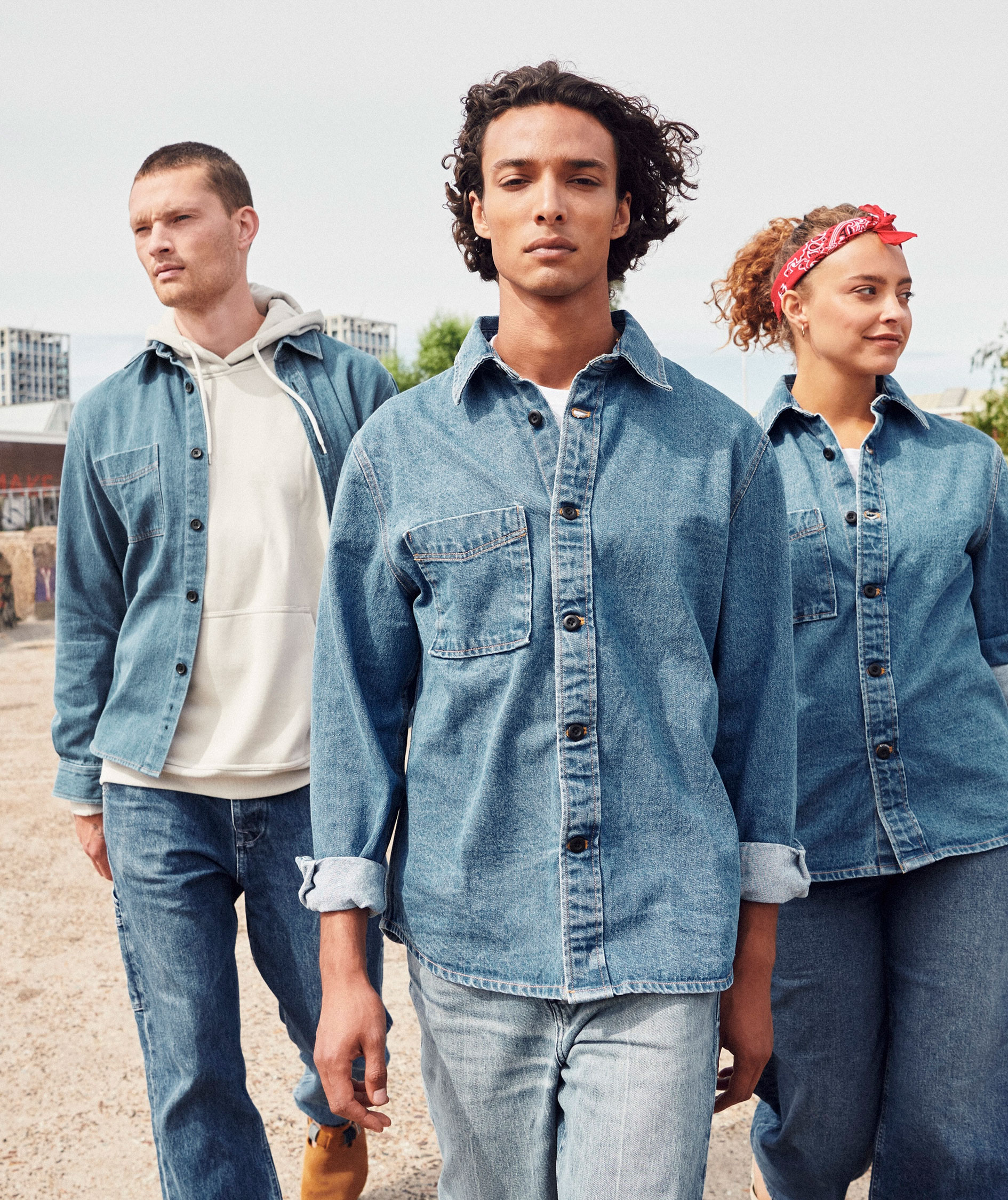Clique denim overshirt, 